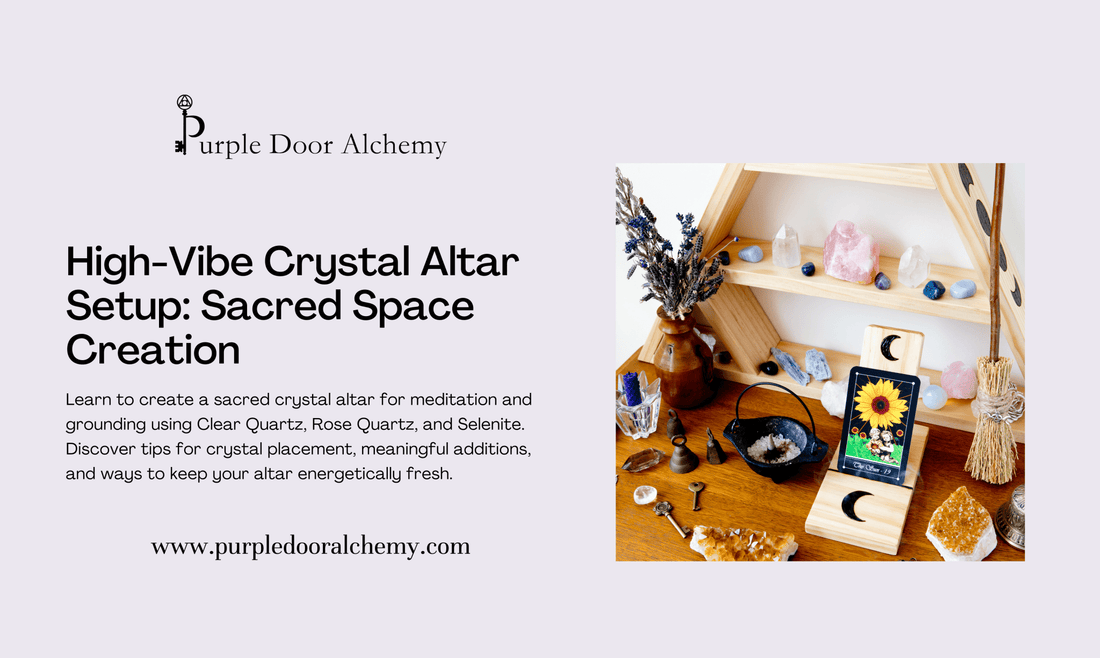 High-Vibe Crystal Altar Setup: Sacred Space Creation - Purple Door Alchemy