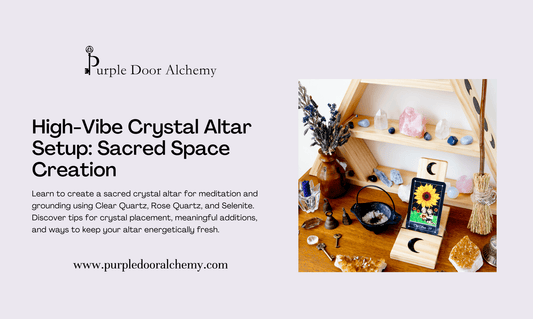 High-Vibe Crystal Altar Setup: Sacred Space Creation - Purple Door Alchemy
