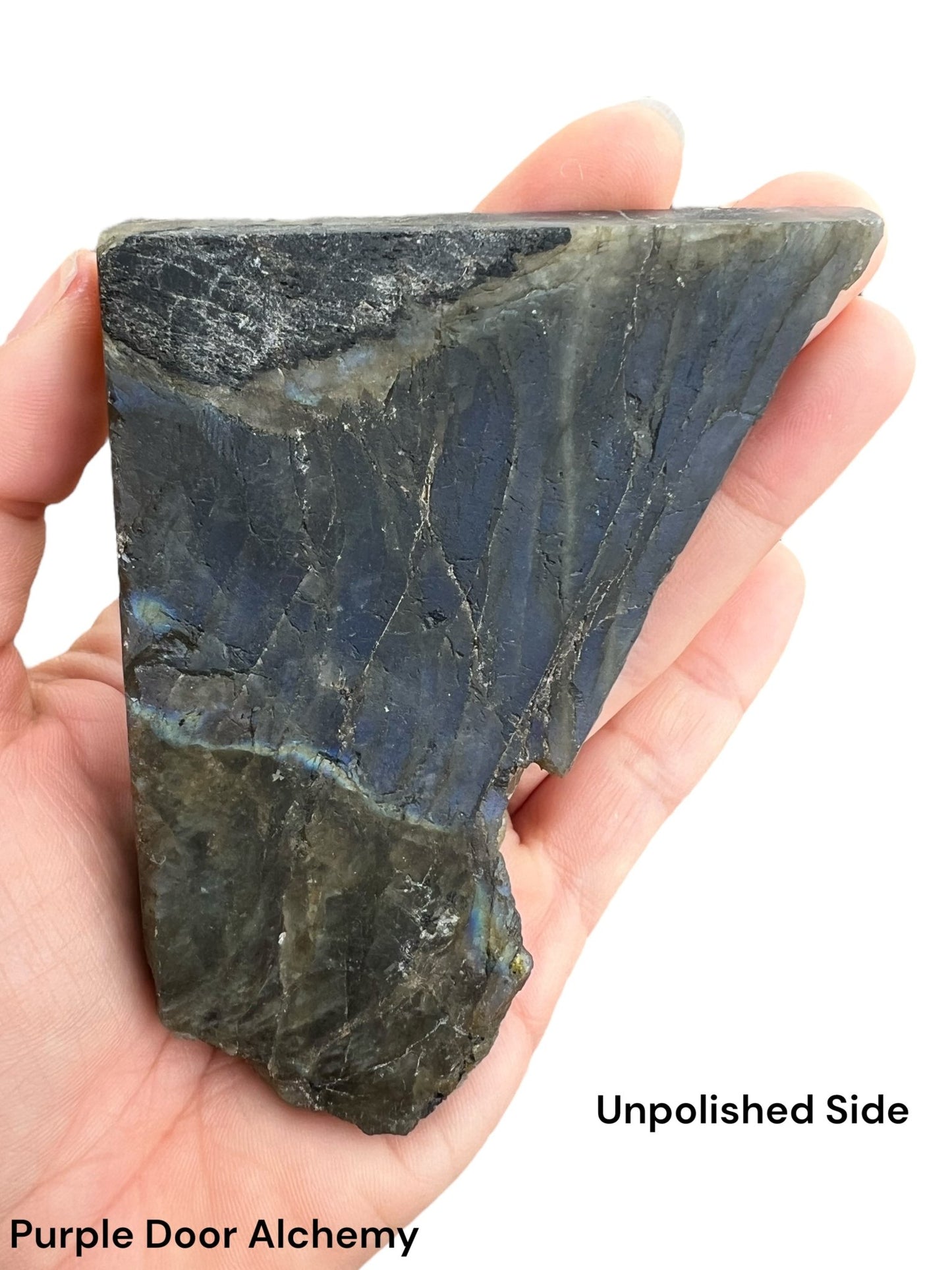 172g Labradorite Polished Slab - Purple Door Alchemy