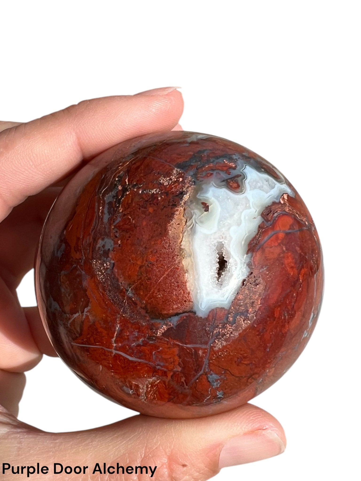 2.4 inch Red Jasper Sphere - Purple Door Alchemy
