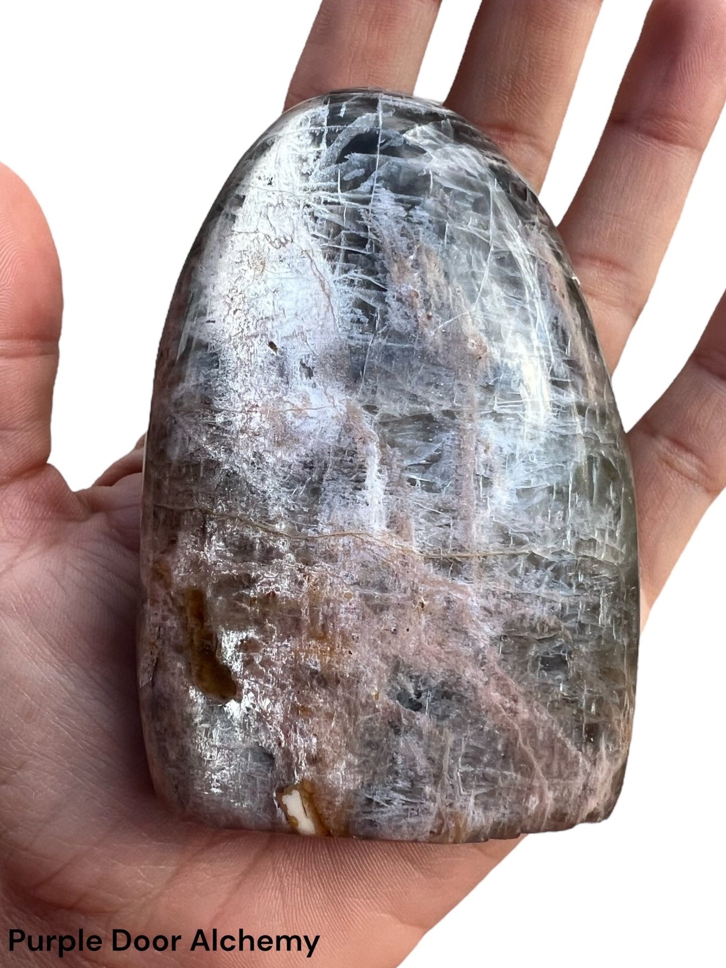 3.54 inch Black Moonstone Freeform - Purple Door Alchemy