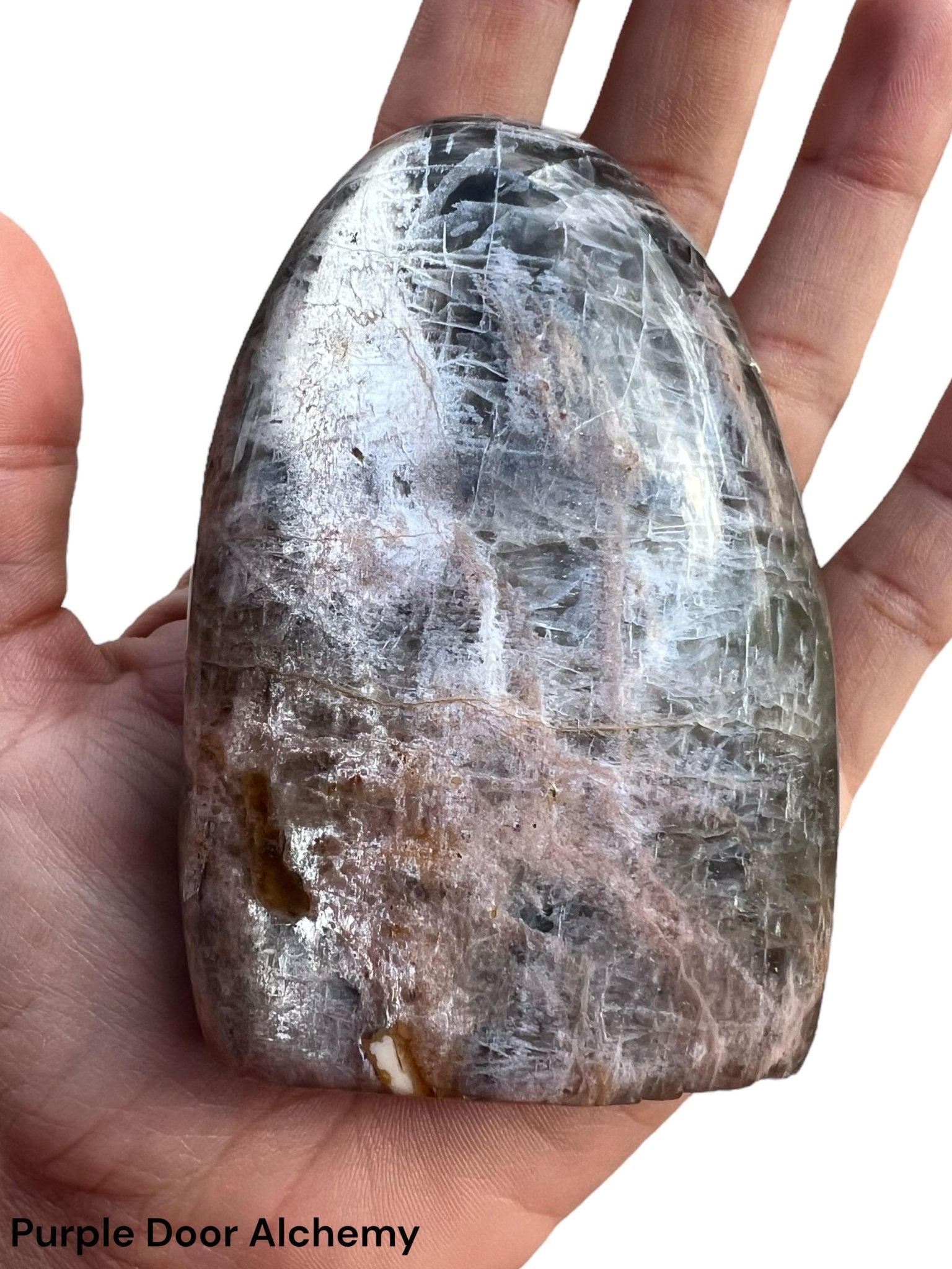 3.54 inch Black Moonstone Freeform - Purple Door Alchemy