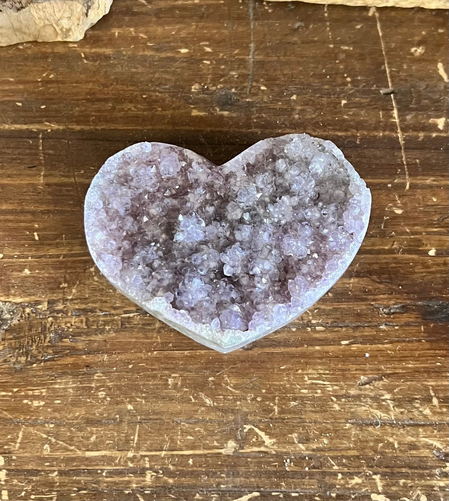 3.62 inch Amethyst Geode Heart - Purple Door Alchemy