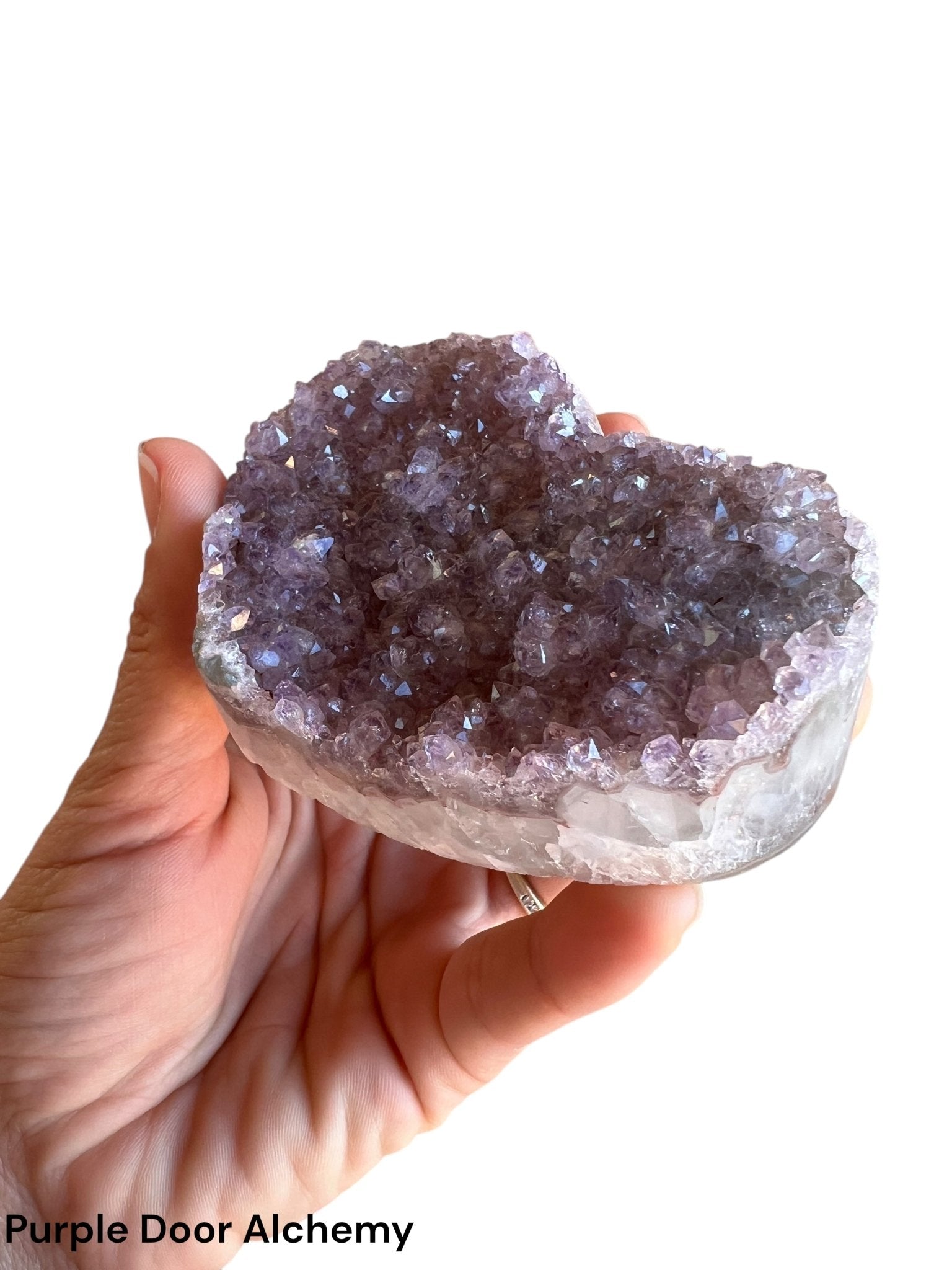 3.62 inch Amethyst Geode Heart - Purple Door Alchemy