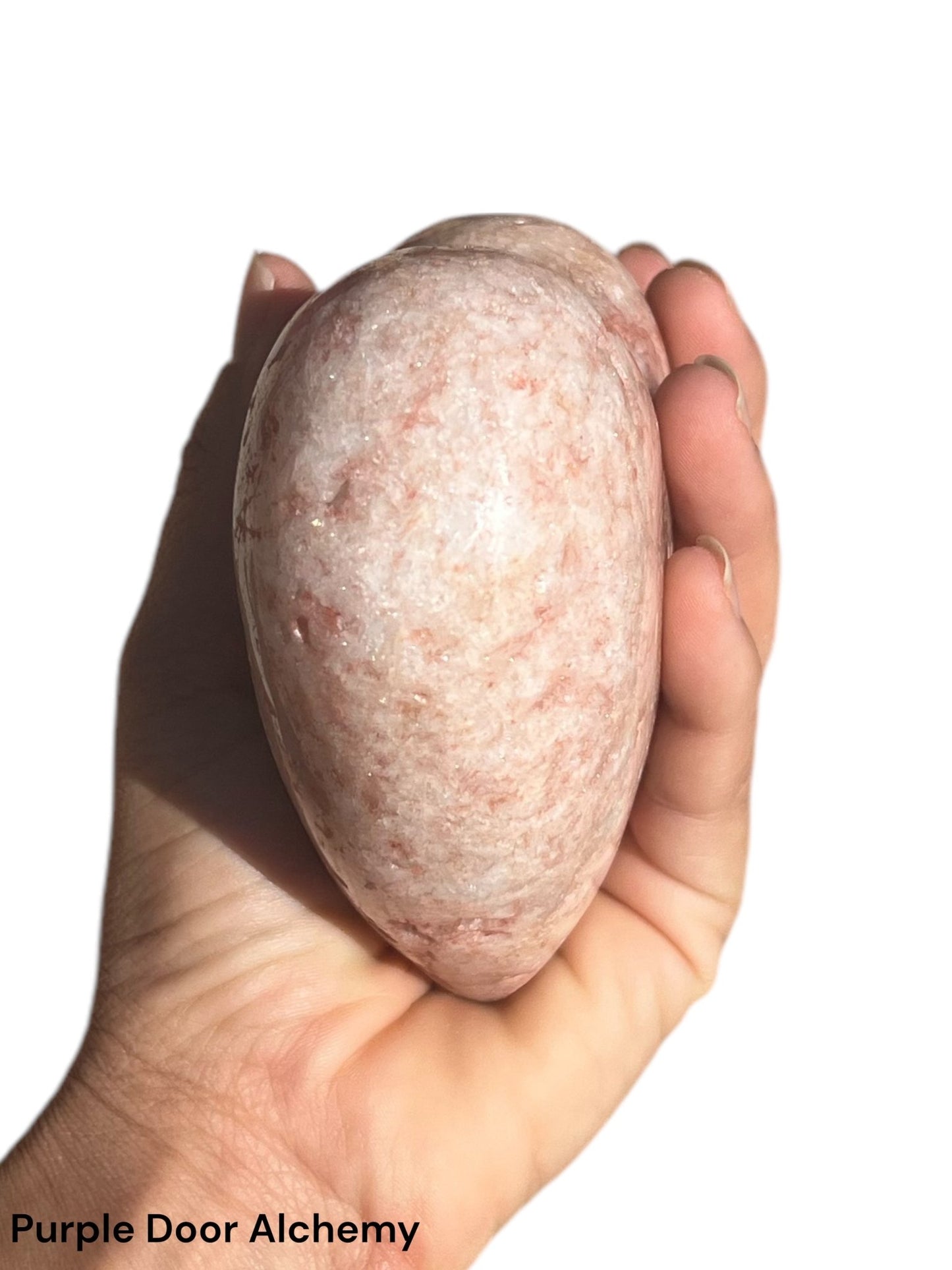 4" Pink Amethyst Heart - Purple Door Alchemy