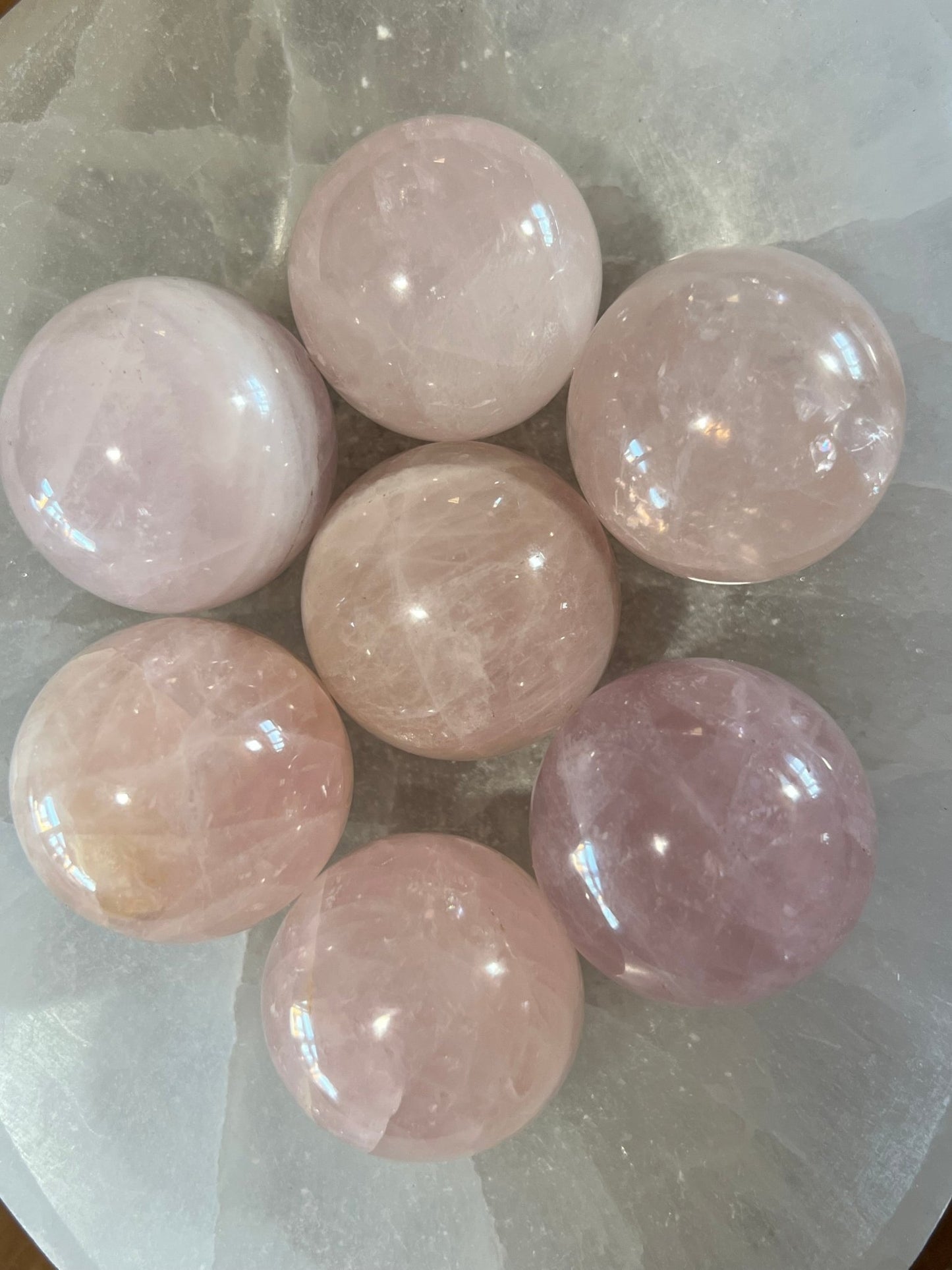 40mm (1.5 inches) Rose Quartz Sphere - Purple Door Alchemy
