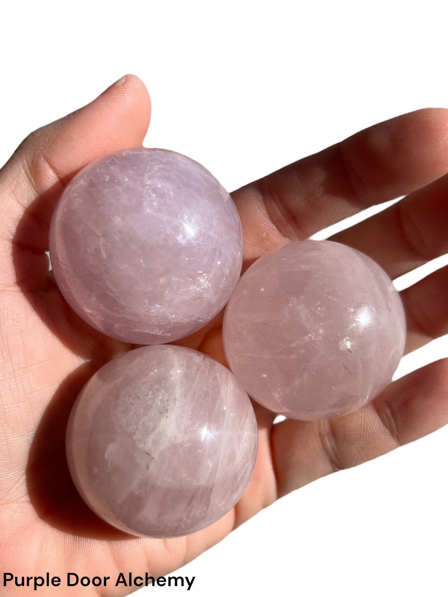 40mm (1.5 inches) Rose Quartz Sphere - Purple Door Alchemy
