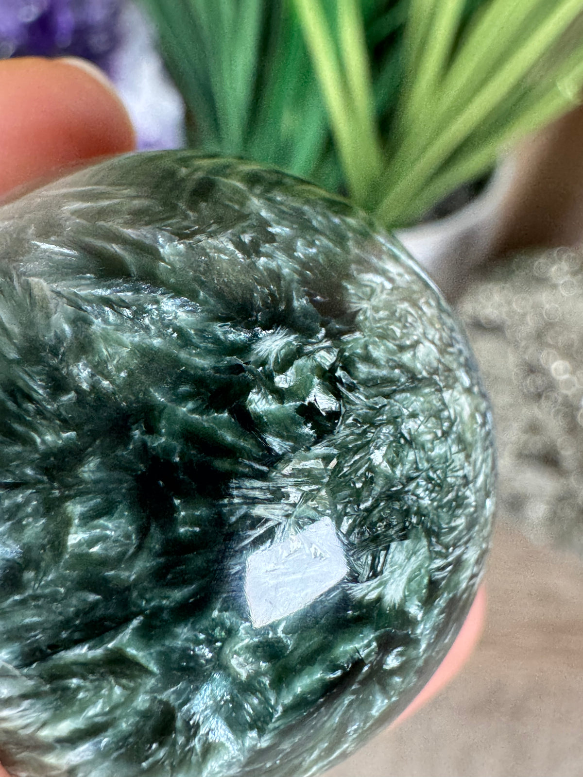 Seraphinite Sphere 36mm (1.41")