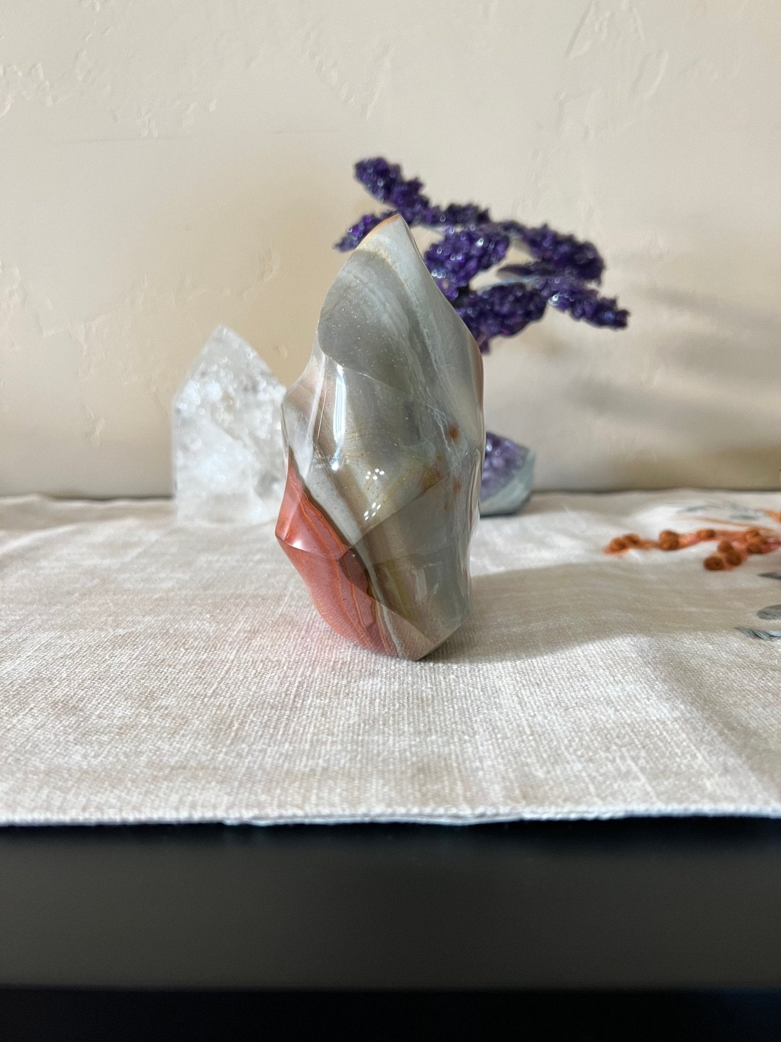 5 inch Polychrome Jasper Flame - Purple Door Alchemy