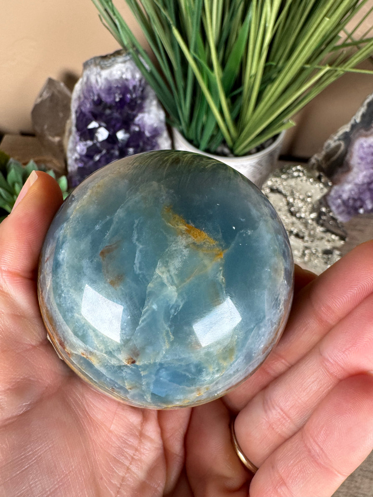 Blue Onyx Sphere 69mm/2.73in