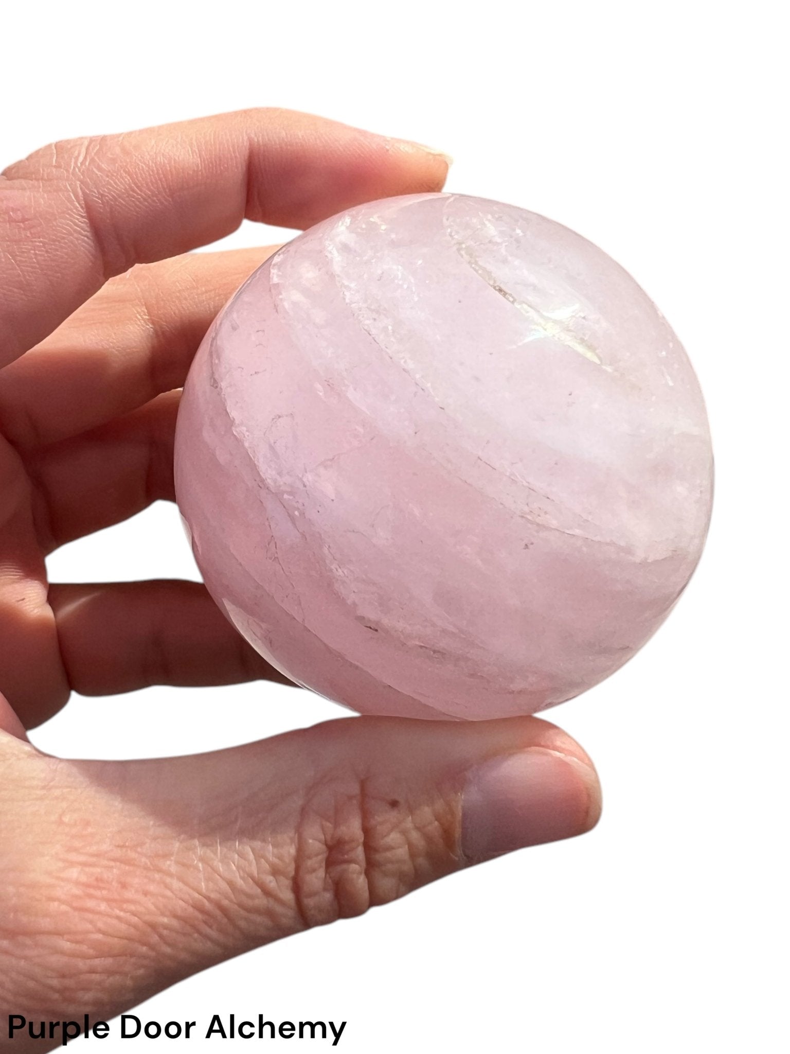 59mm (2.3 in) Rose Quartz Sphere - Purple Door Alchemy