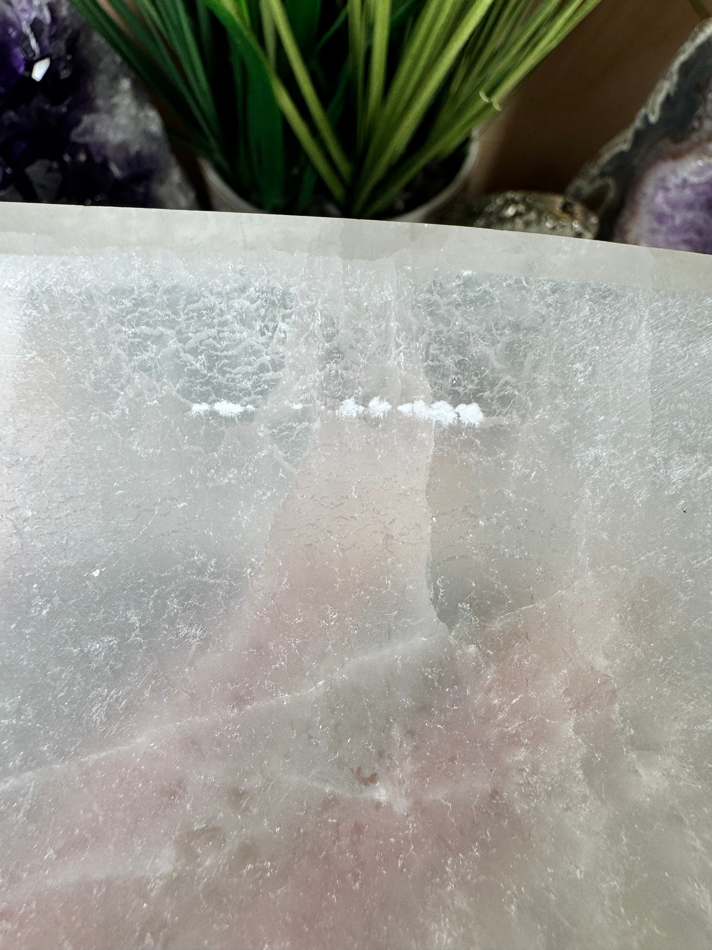 Large Freeform Selenite Bowl 11.5in