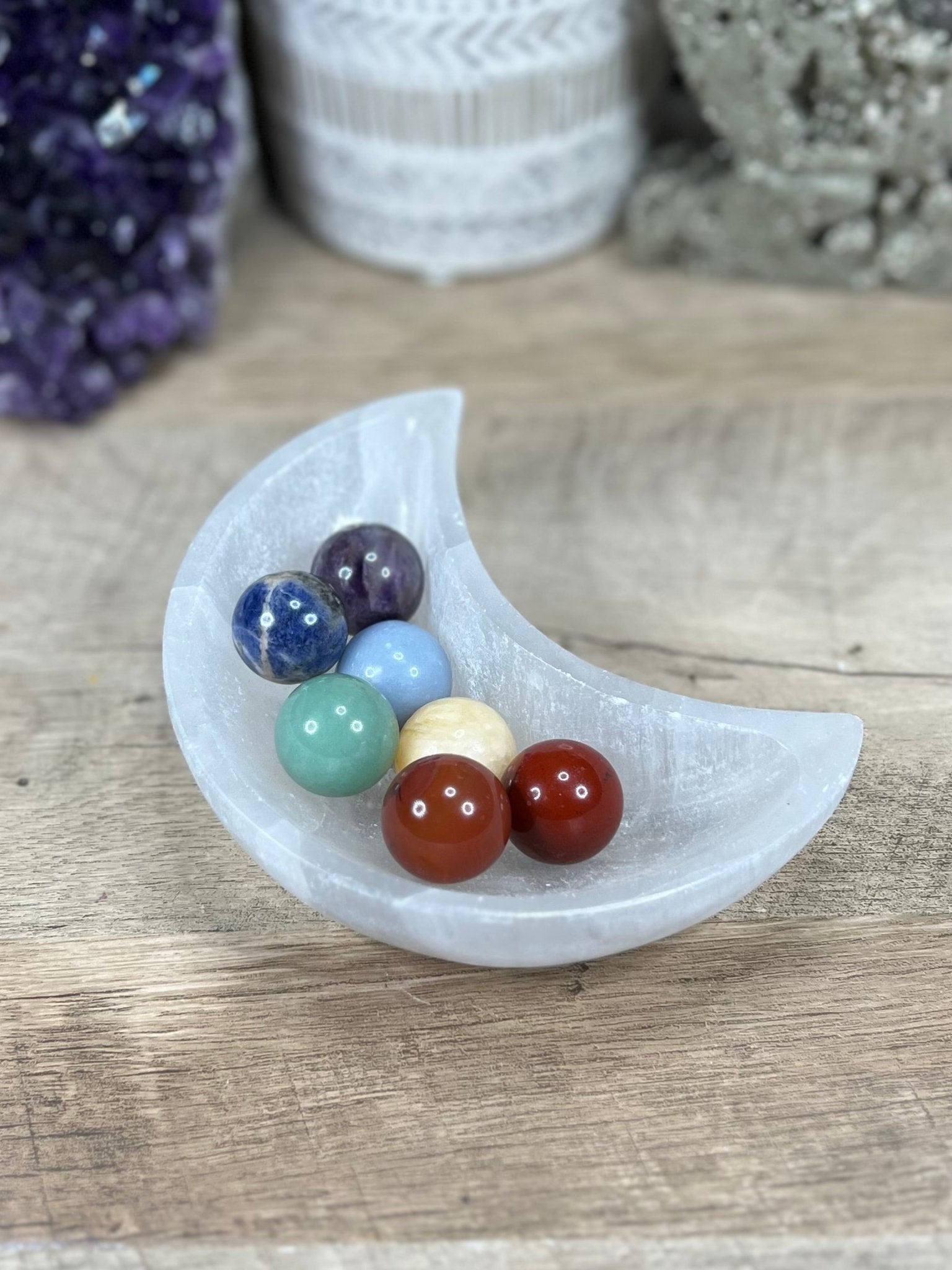 7 Chakra Mini Sphere Set - Purple Door Alchemy