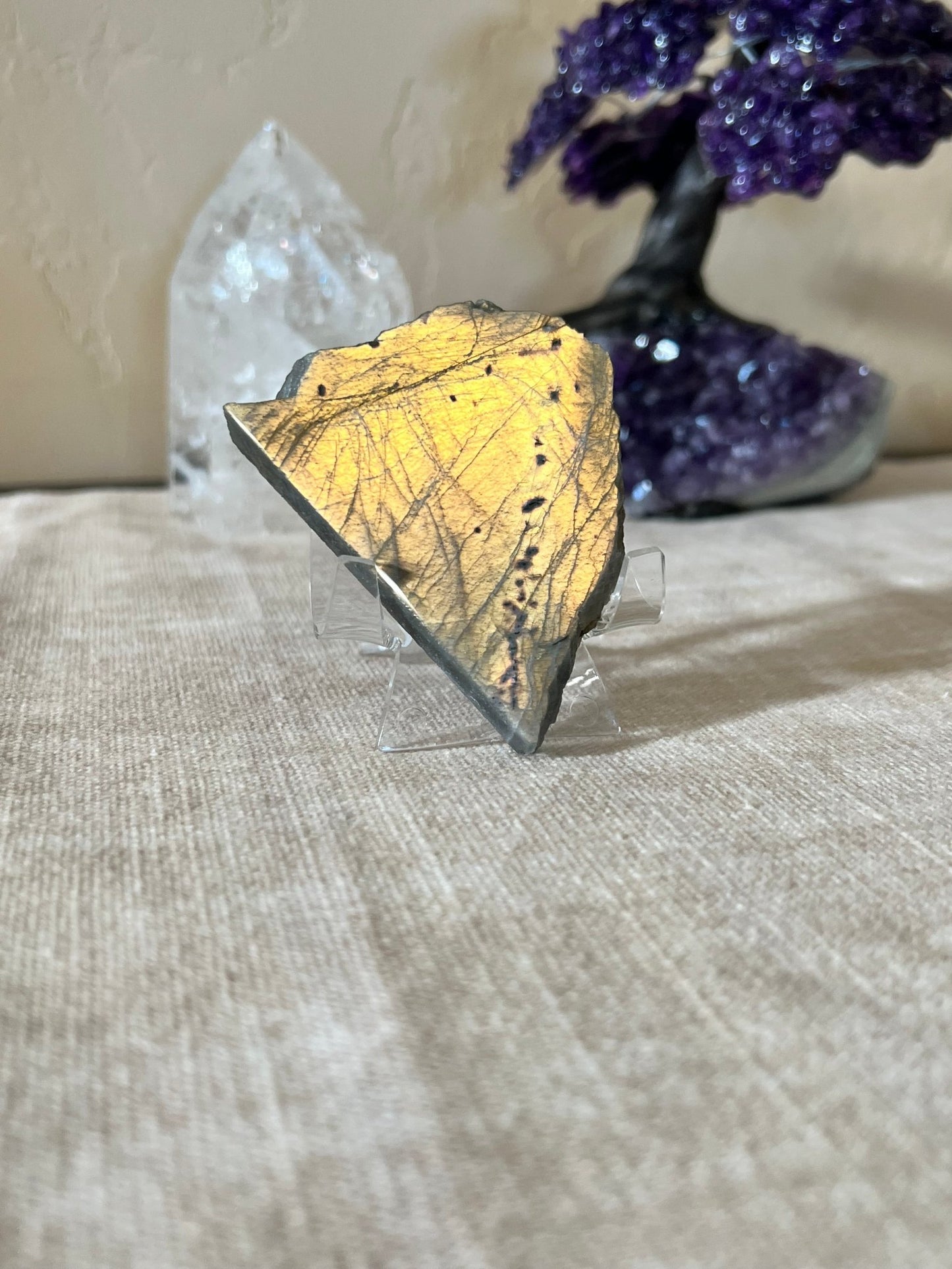 74g Fire Labradorite Polished Slab - Purple Door Alchemy