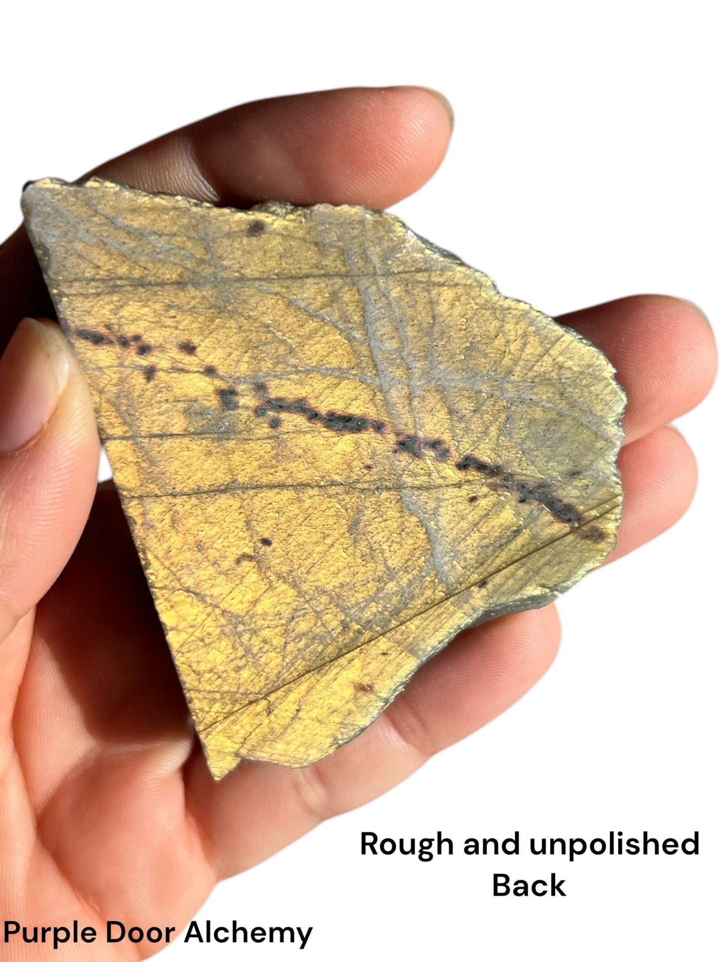 74g Fire Labradorite Polished Slab - Purple Door Alchemy