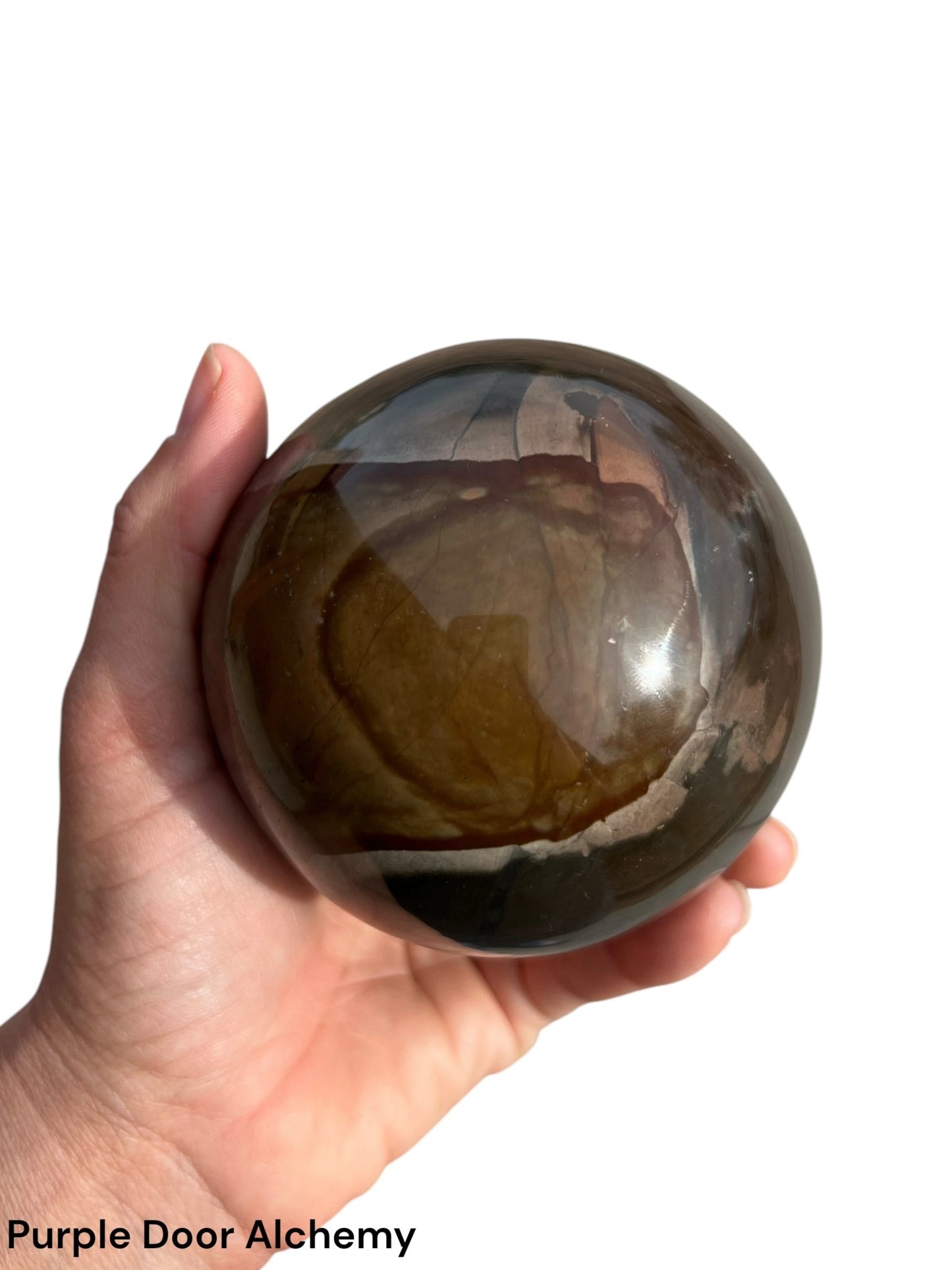 85mm (3.3 inches) Polychrome Jasper Sphere - Purple Door Alchemy