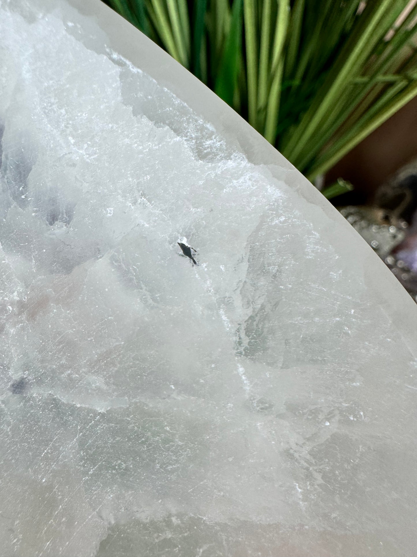 Large Freeform Selenite Bowl 10.5in