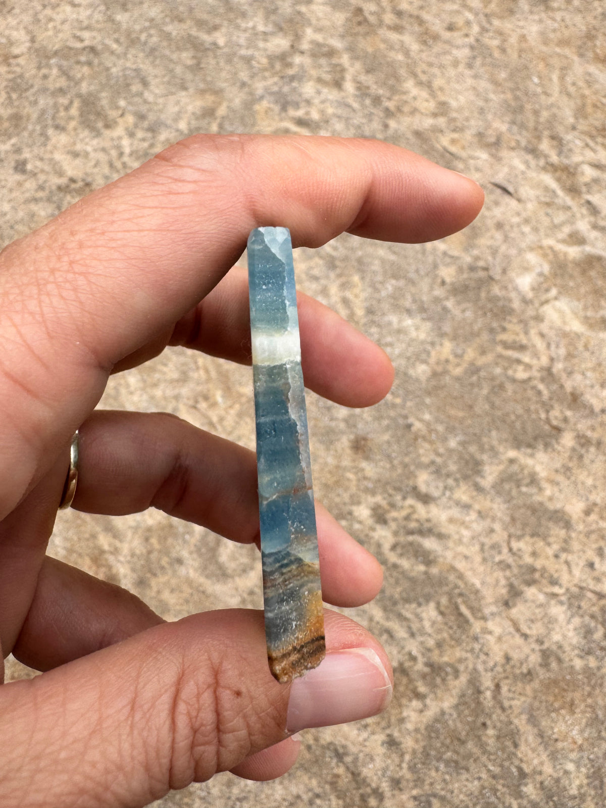 Blue Onyx Calcite Slab 38g