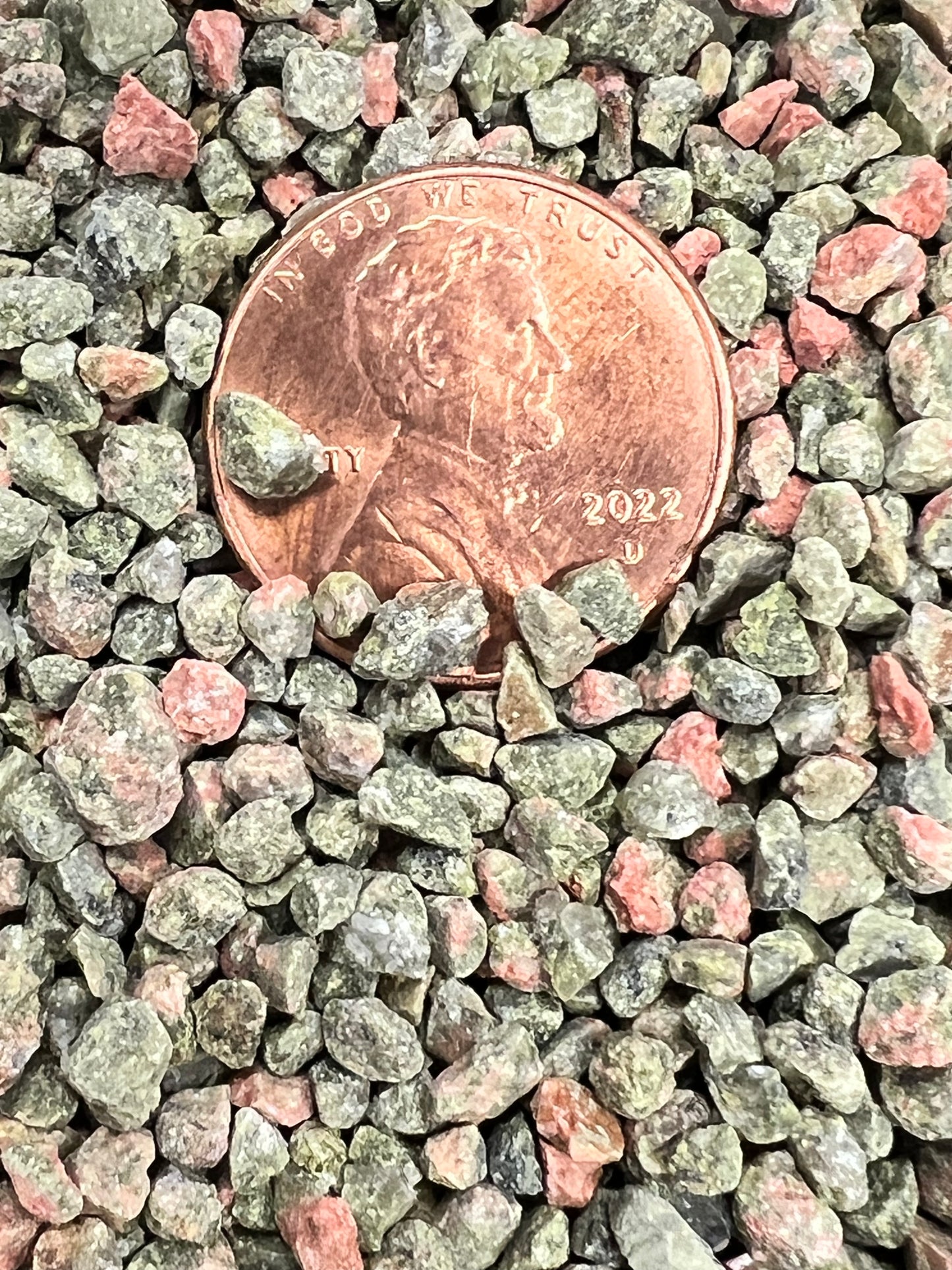 Crushed Unakite Extra Coarse - Crushed Minerals - Purple Door Alchemy