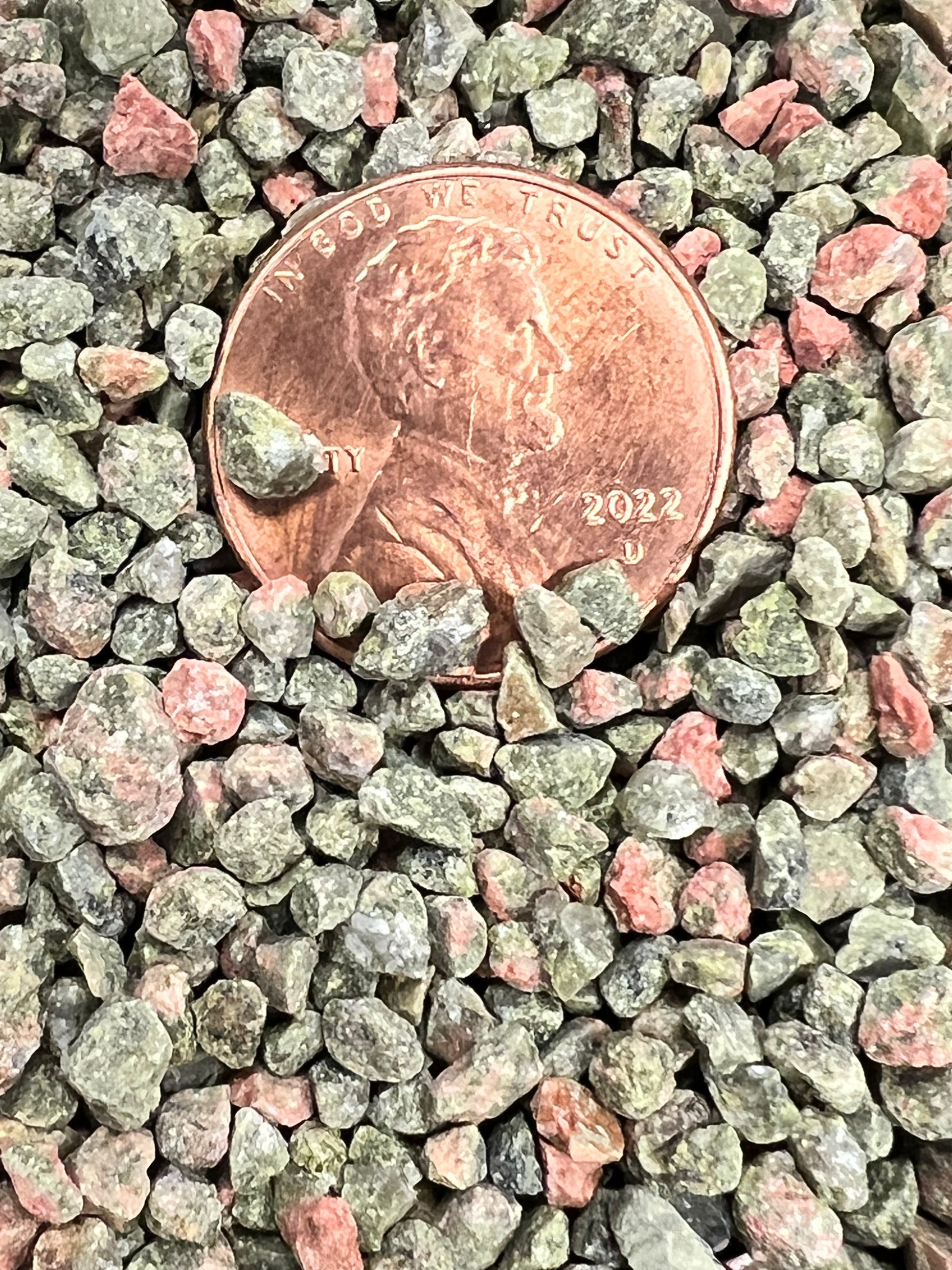 Crushed Unakite Extra Coarse - Crushed Minerals - Purple Door Alchemy