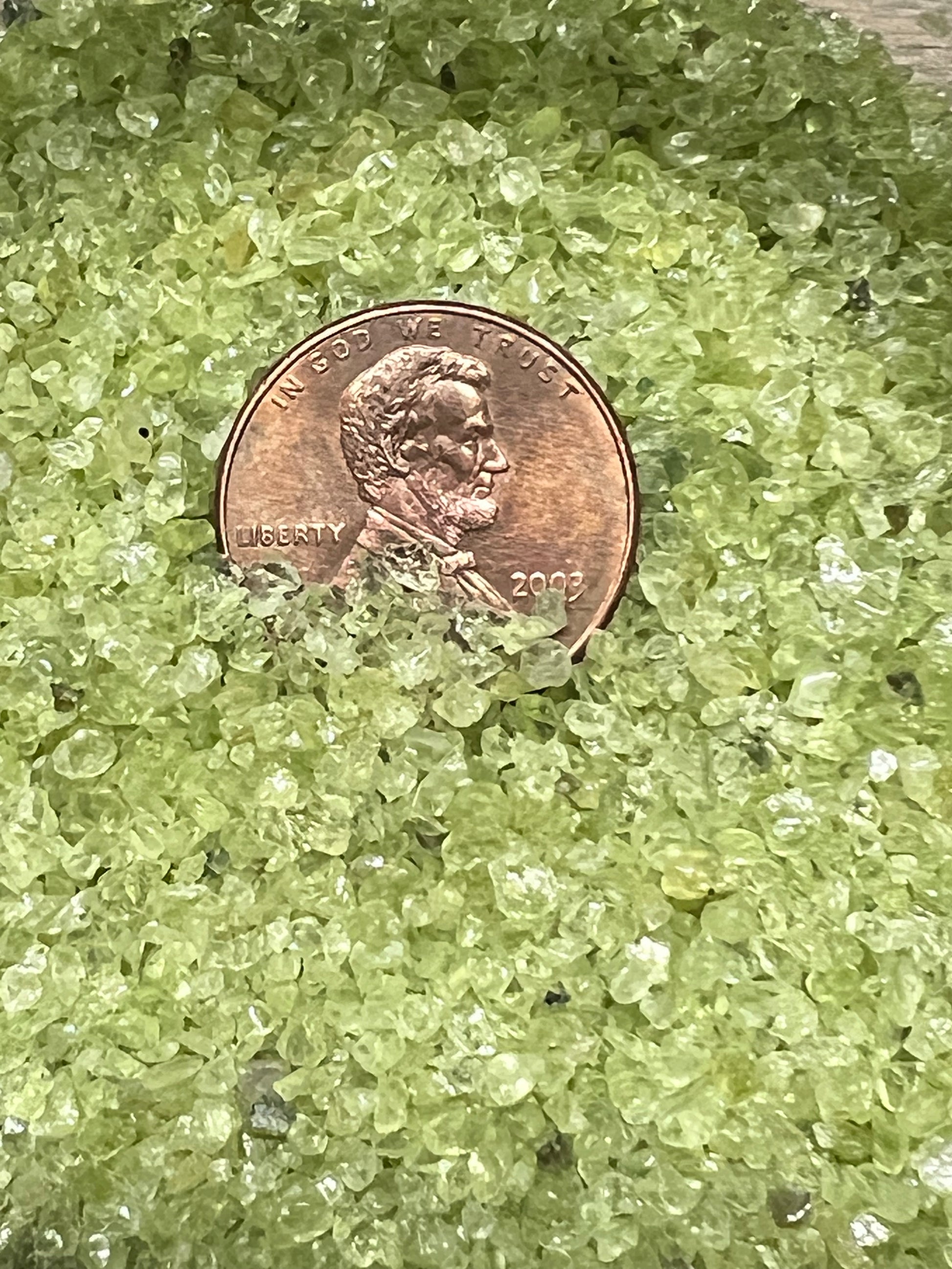 Crushed Peridot Coarse - Crushed Minerals - Purple Door Alchemy