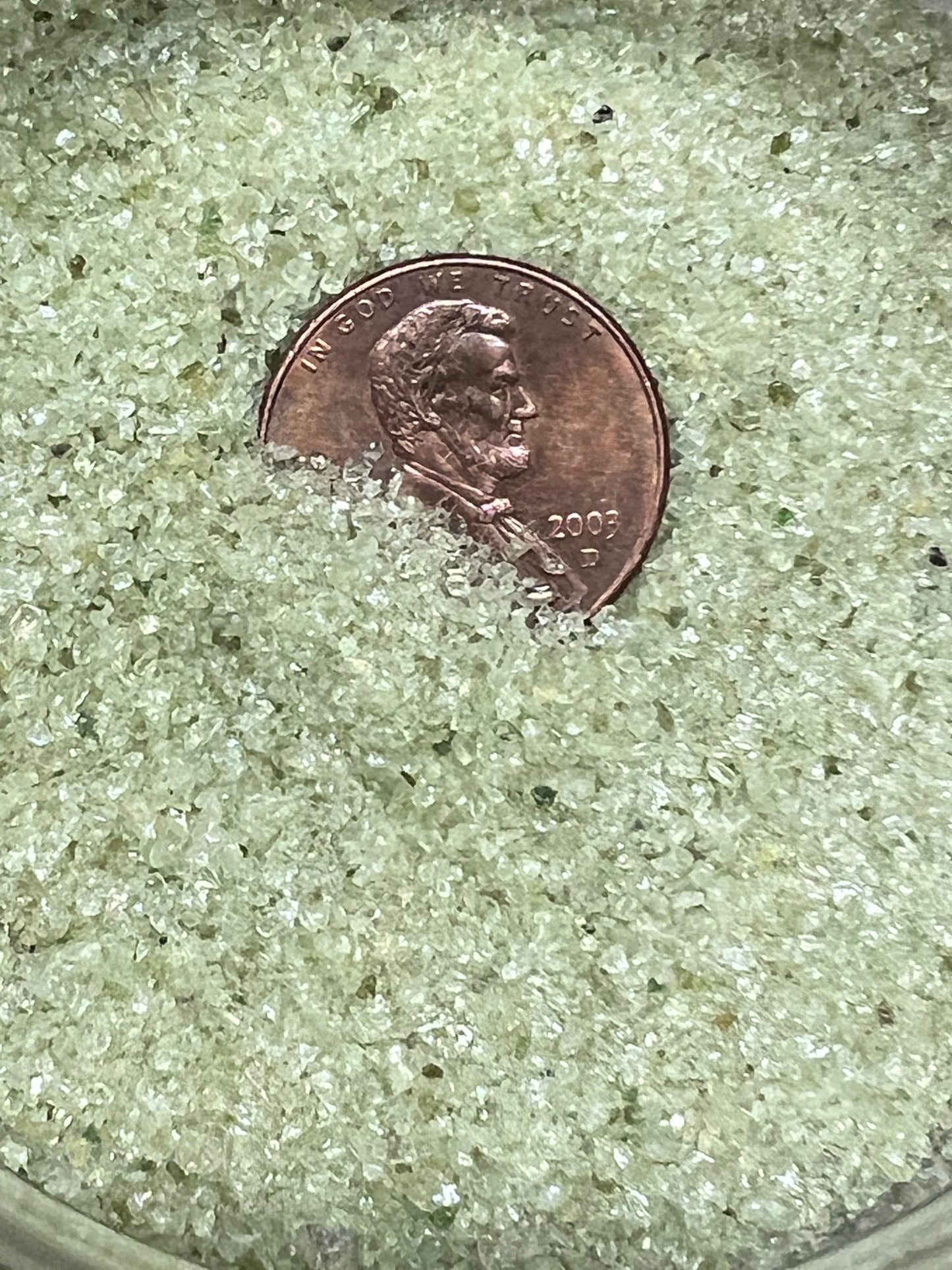 Crushed Peridot Sand - Crushed Minerals - Purple Door Alchemy