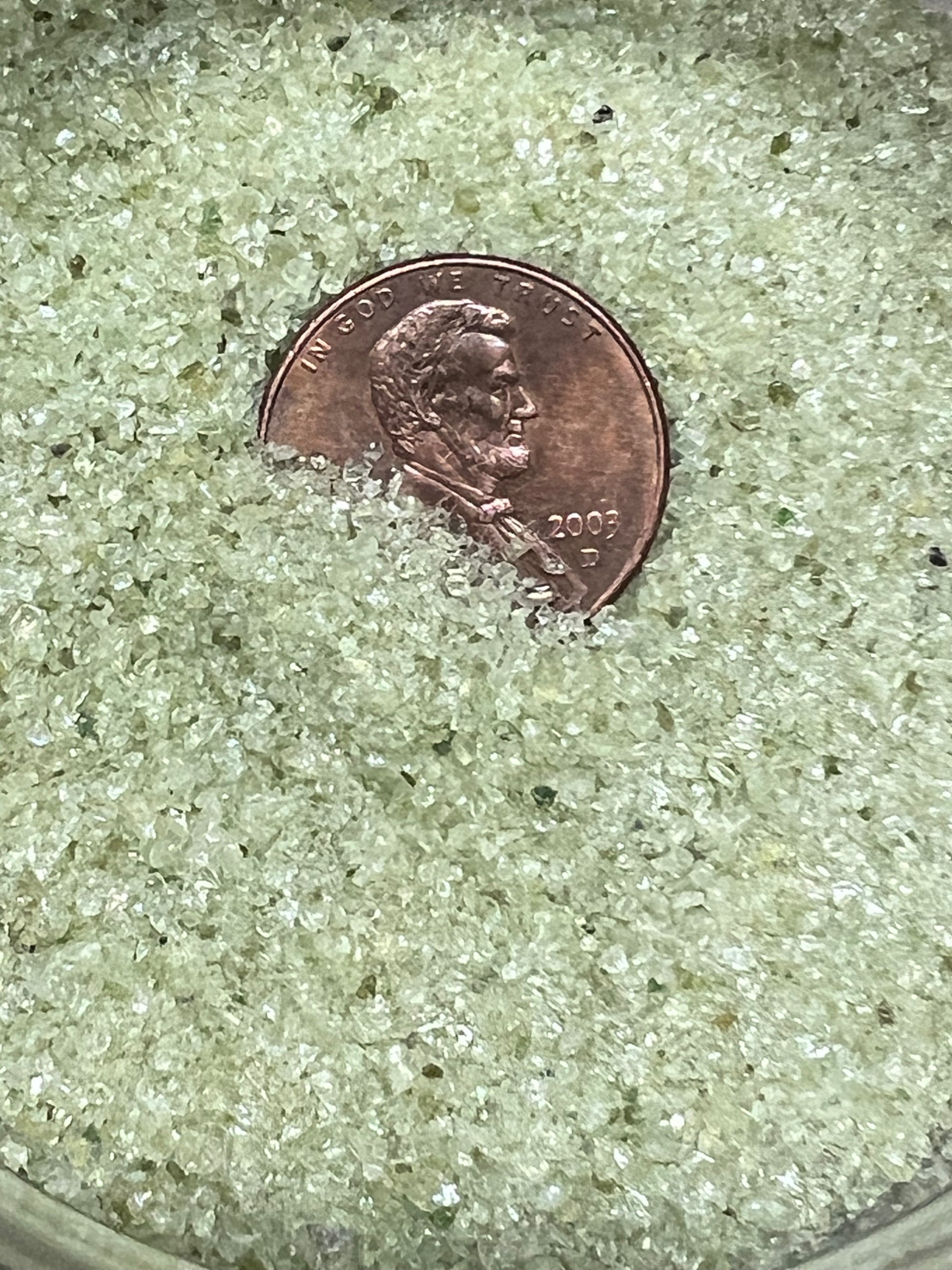 Crushed Peridot Sand - Crushed Minerals - Purple Door Alchemy