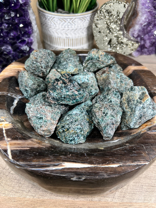 Roher grüner Apatit