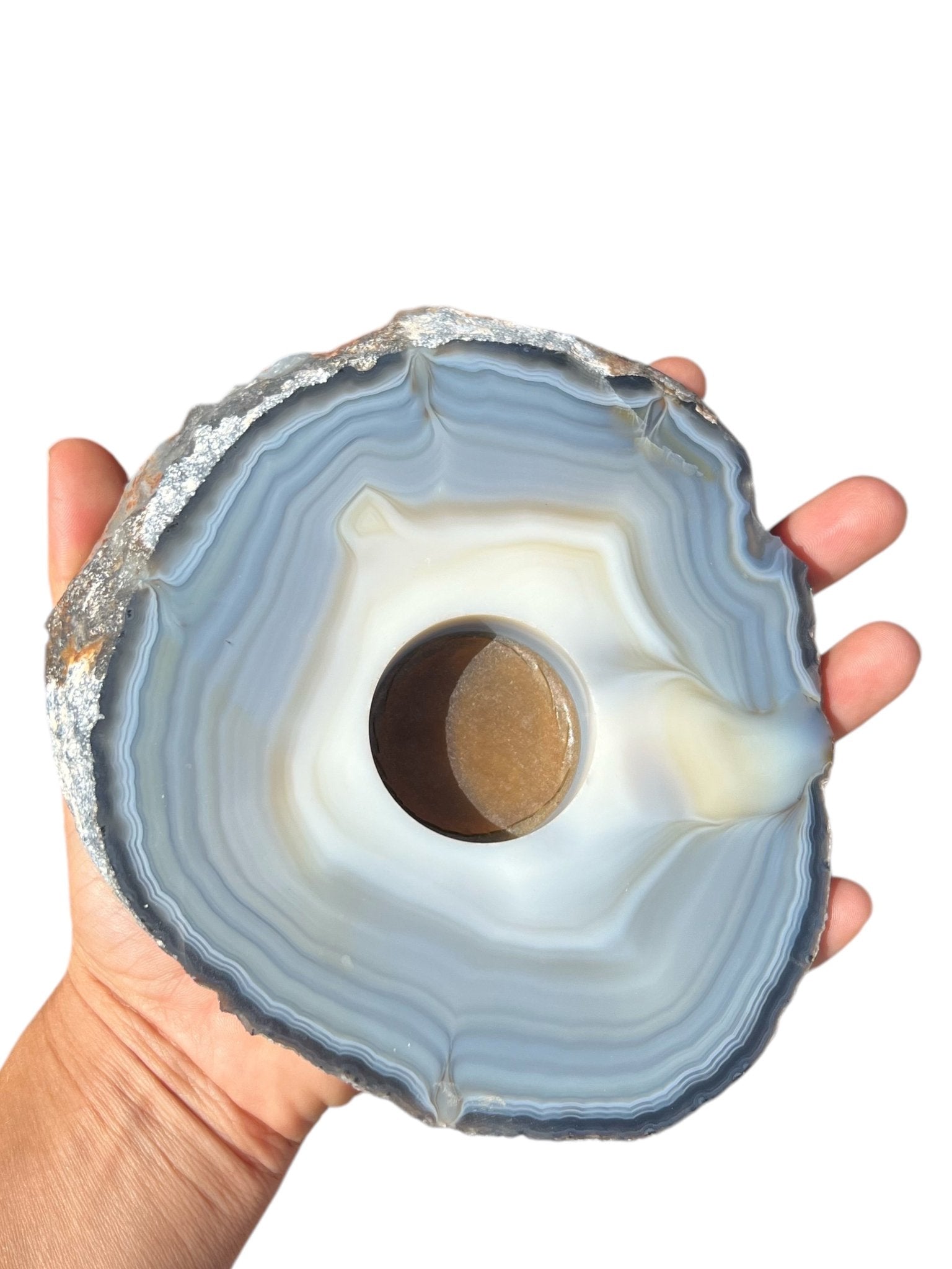 Agate Candle Holders - Purple Door Alchemy