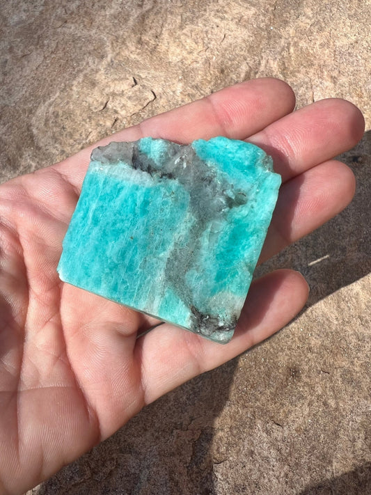 Amazonite Polished Slab 38g - Purple Door Alchemy