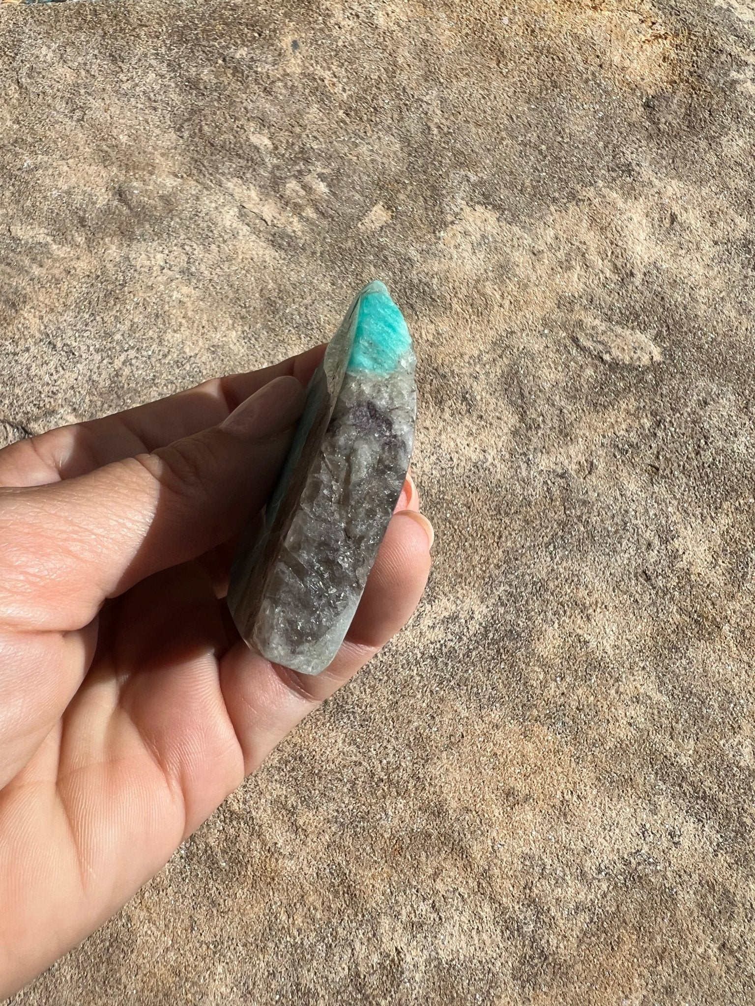 Amazonite Polished Slab 60g - Purple Door Alchemy