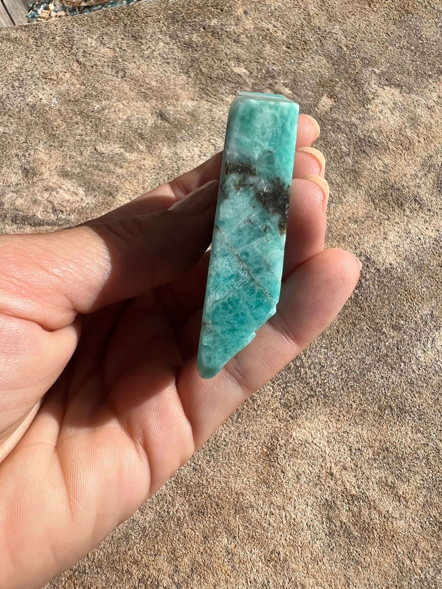 Amazonite Polished Slab 64g - Purple Door Alchemy