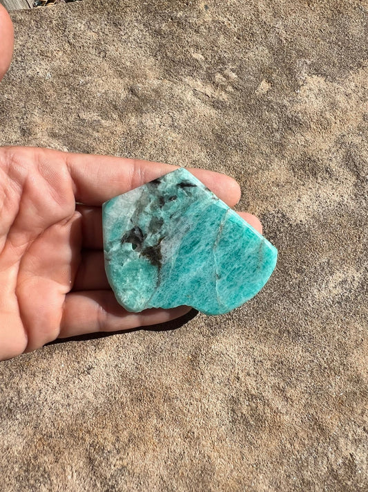 Amazonite Polished Slab 64g - Purple Door Alchemy