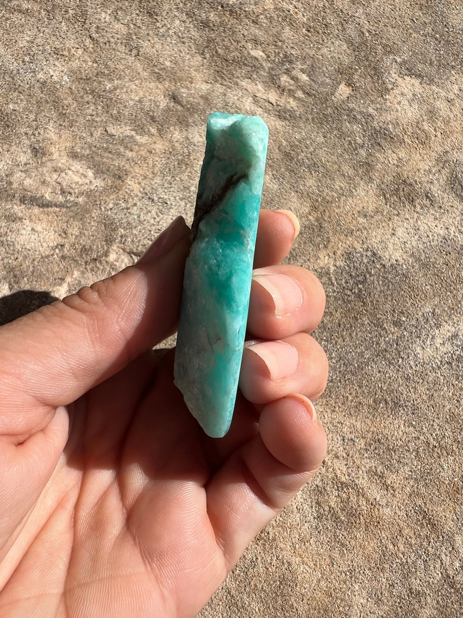 Amazonite Polished Slab 64g - Purple Door Alchemy
