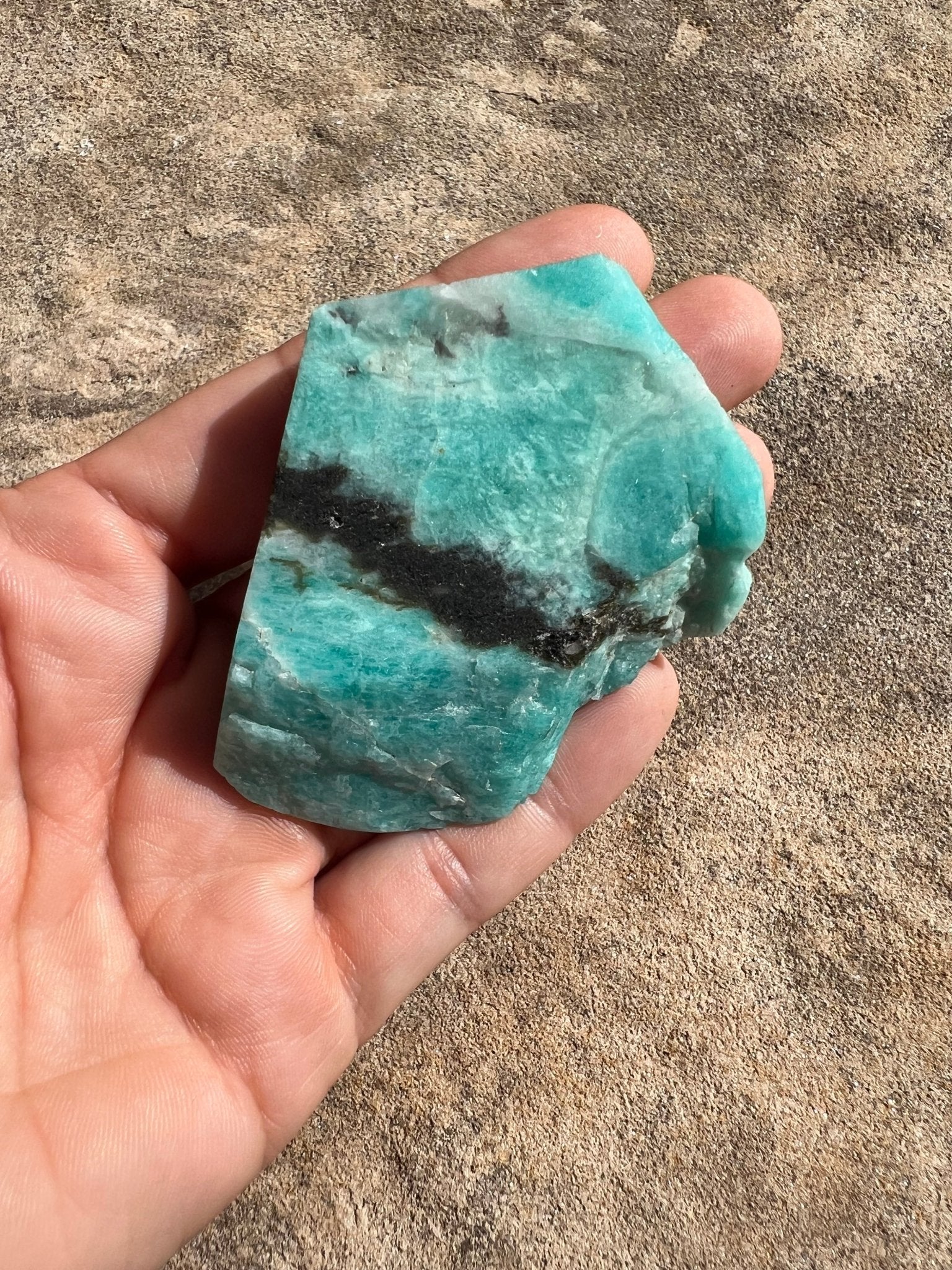 Amazonite Polished Slab 64g - Purple Door Alchemy