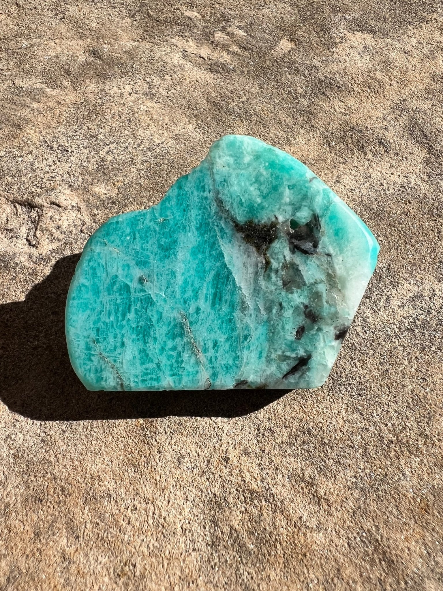 Amazonite Polished Slab 64g - Purple Door Alchemy