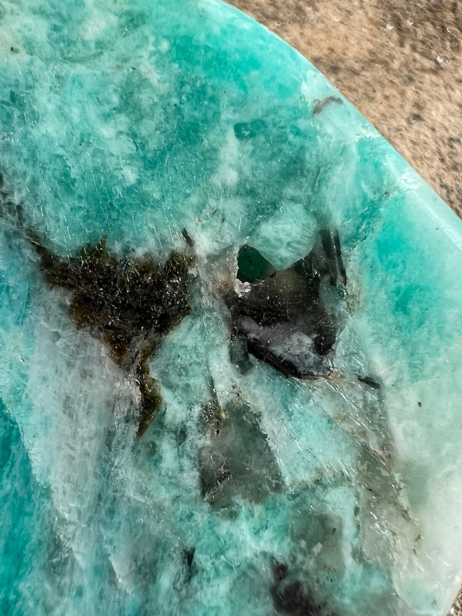 Amazonite Polished Slab 64g - Purple Door Alchemy