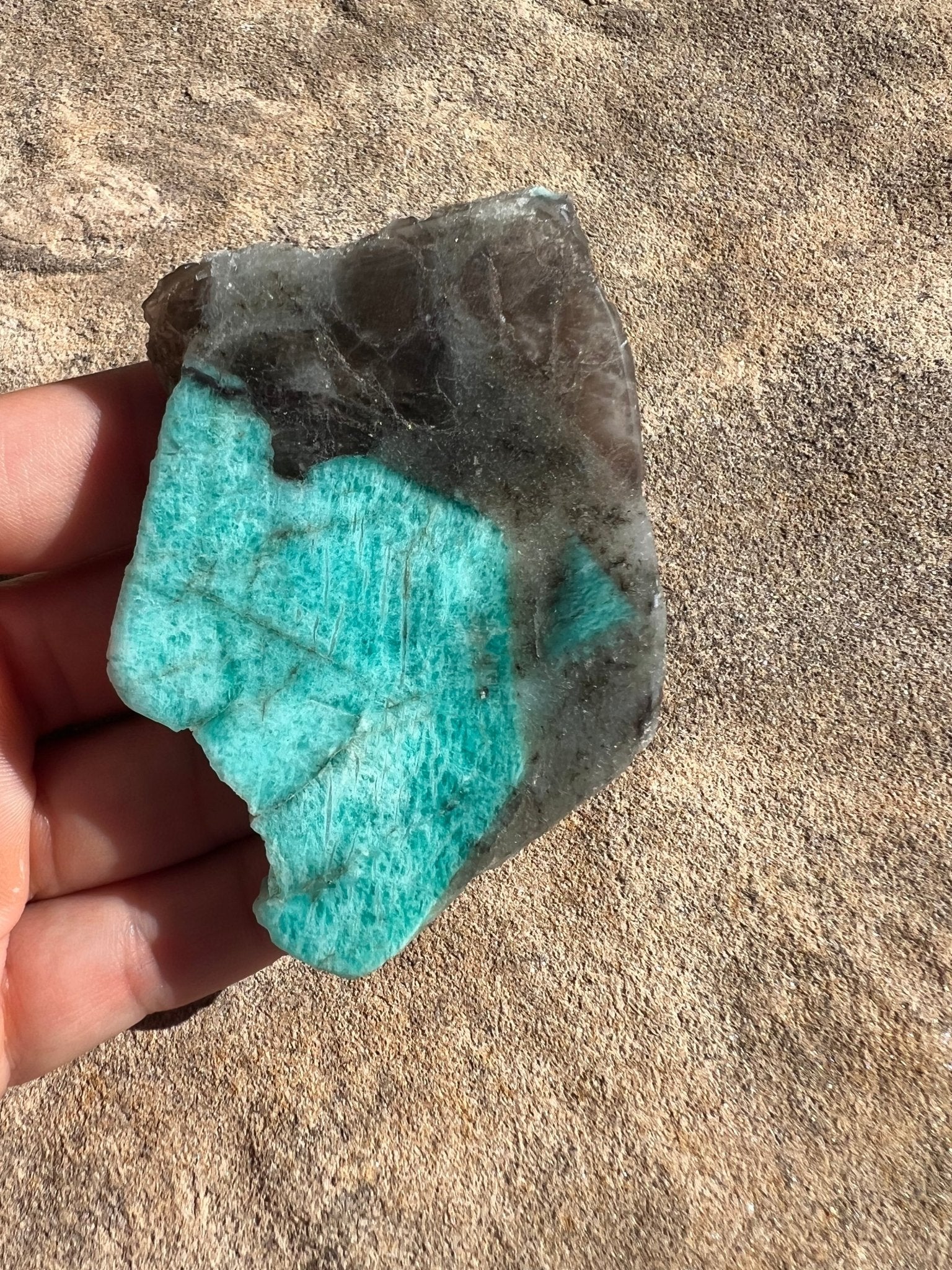 Amazonite Polished Slab 70g - Purple Door Alchemy