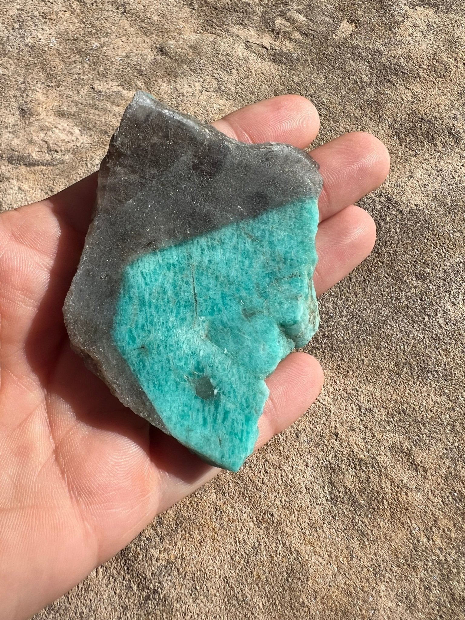 Amazonite Polished Slab 70g - Purple Door Alchemy