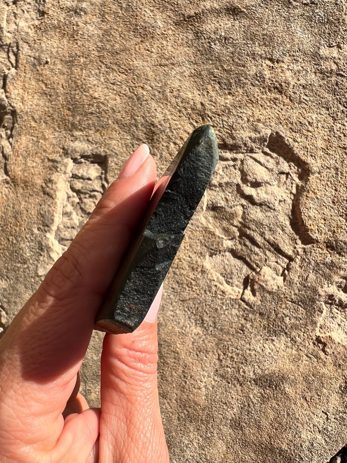 Australian Black Jade Slab 127g - Purple Door Alchemy