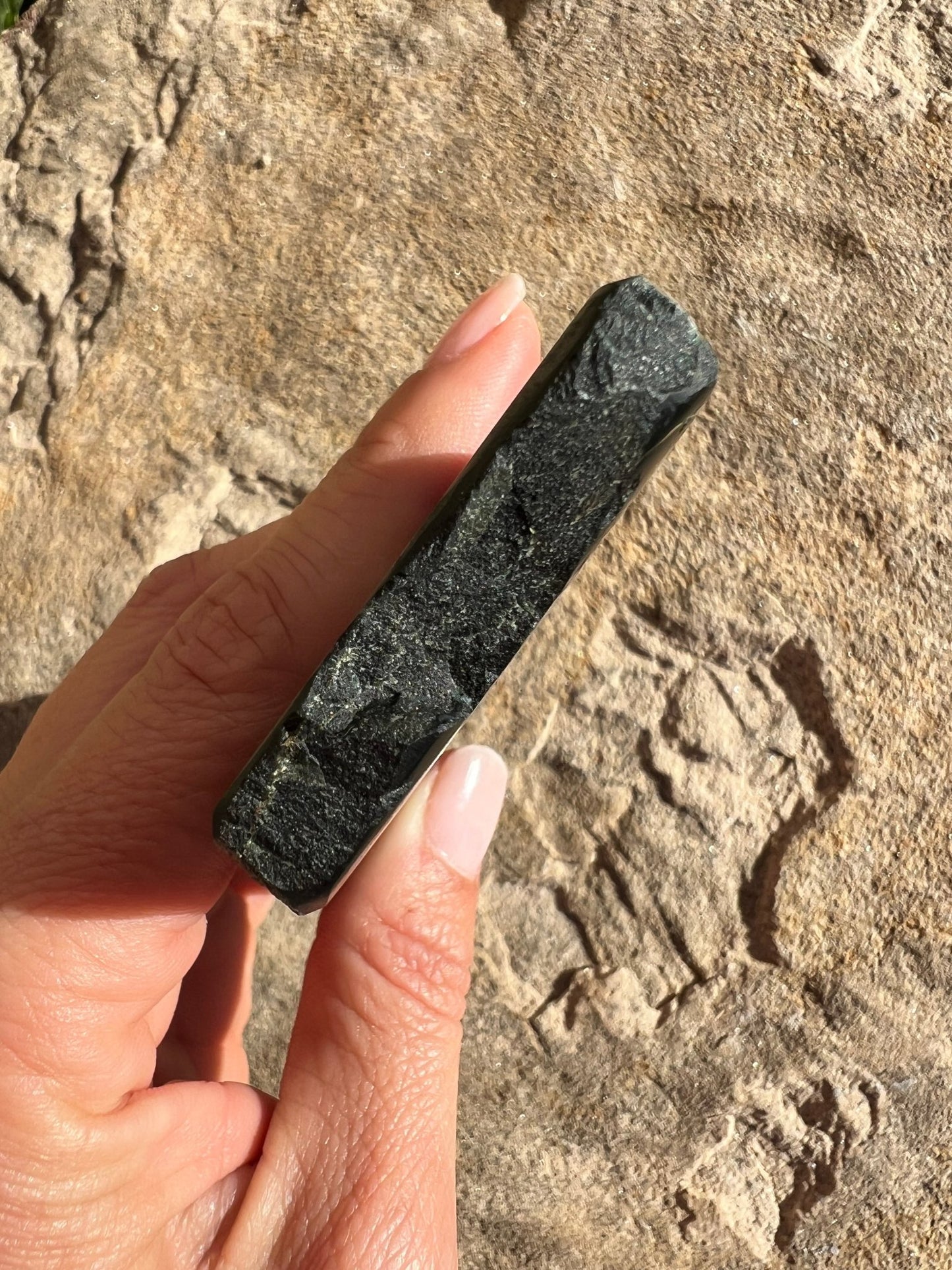 Australian Black Jade Slab 165g - Purple Door Alchemy