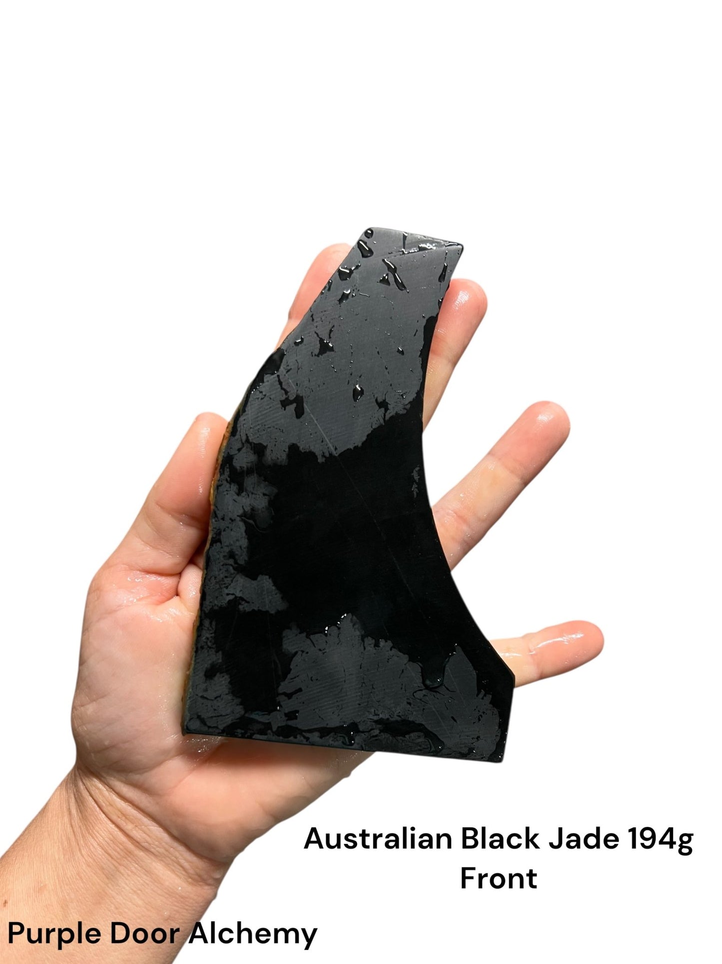 Australian Black Jade Slab 194g - Purple Door Alchemy