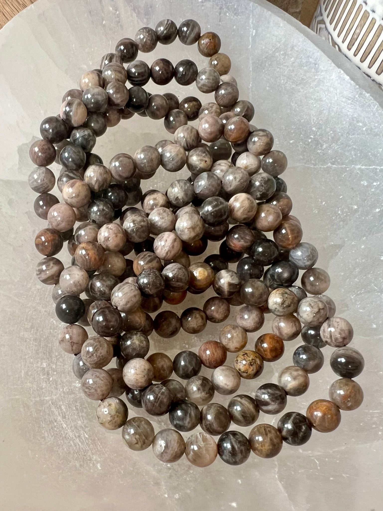 Black Moonstone Bracelet - Purple Door Alchemy