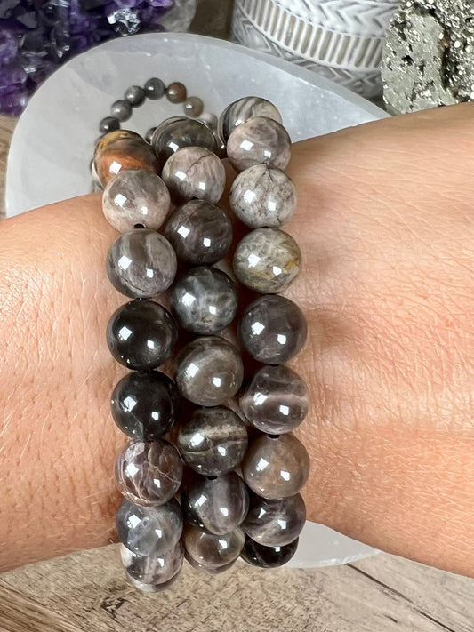 Black Moonstone Bracelet - Purple Door Alchemy