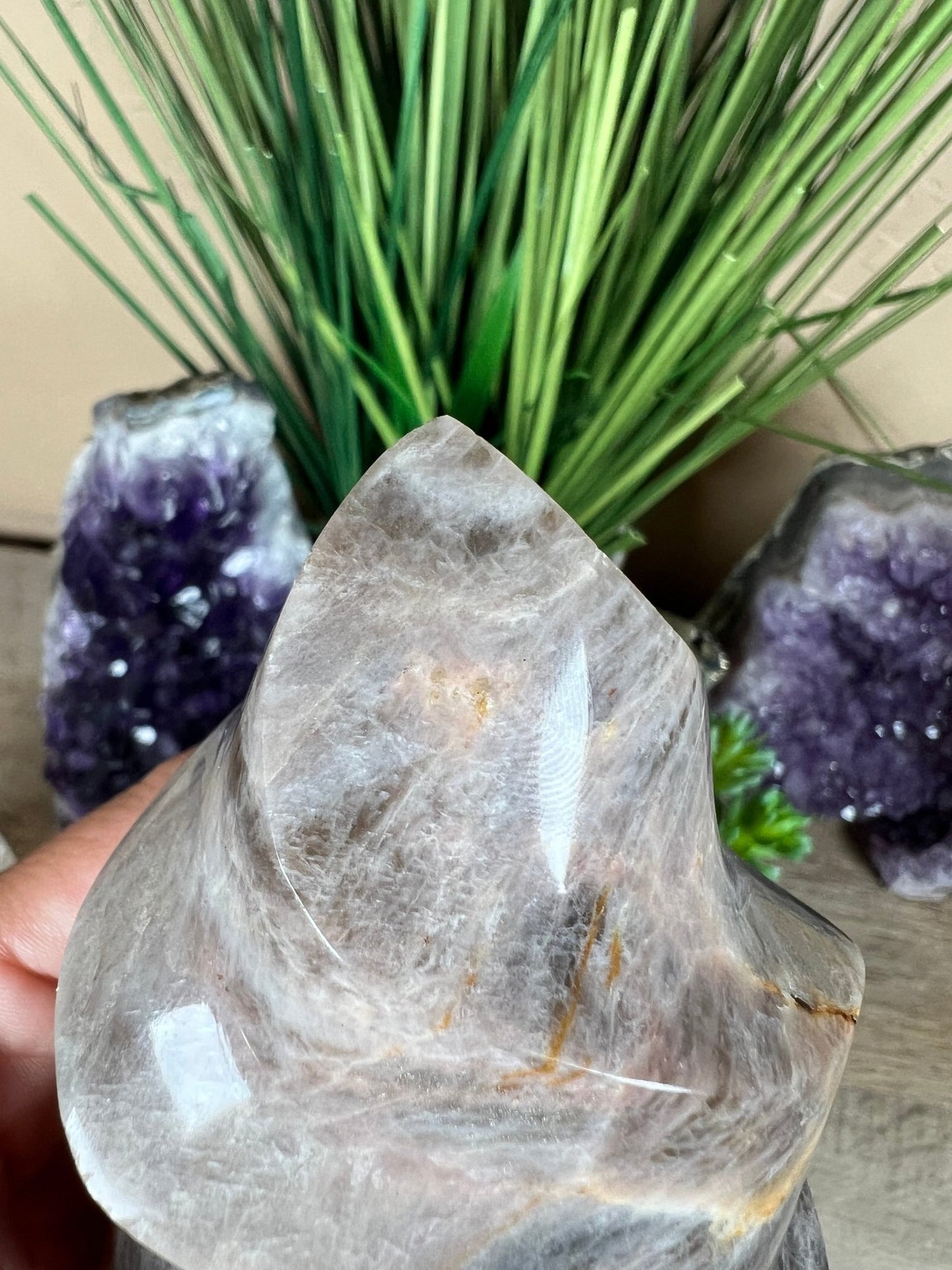 Black Moonstone Flame 128mm/5in - Purple Door Alchemy