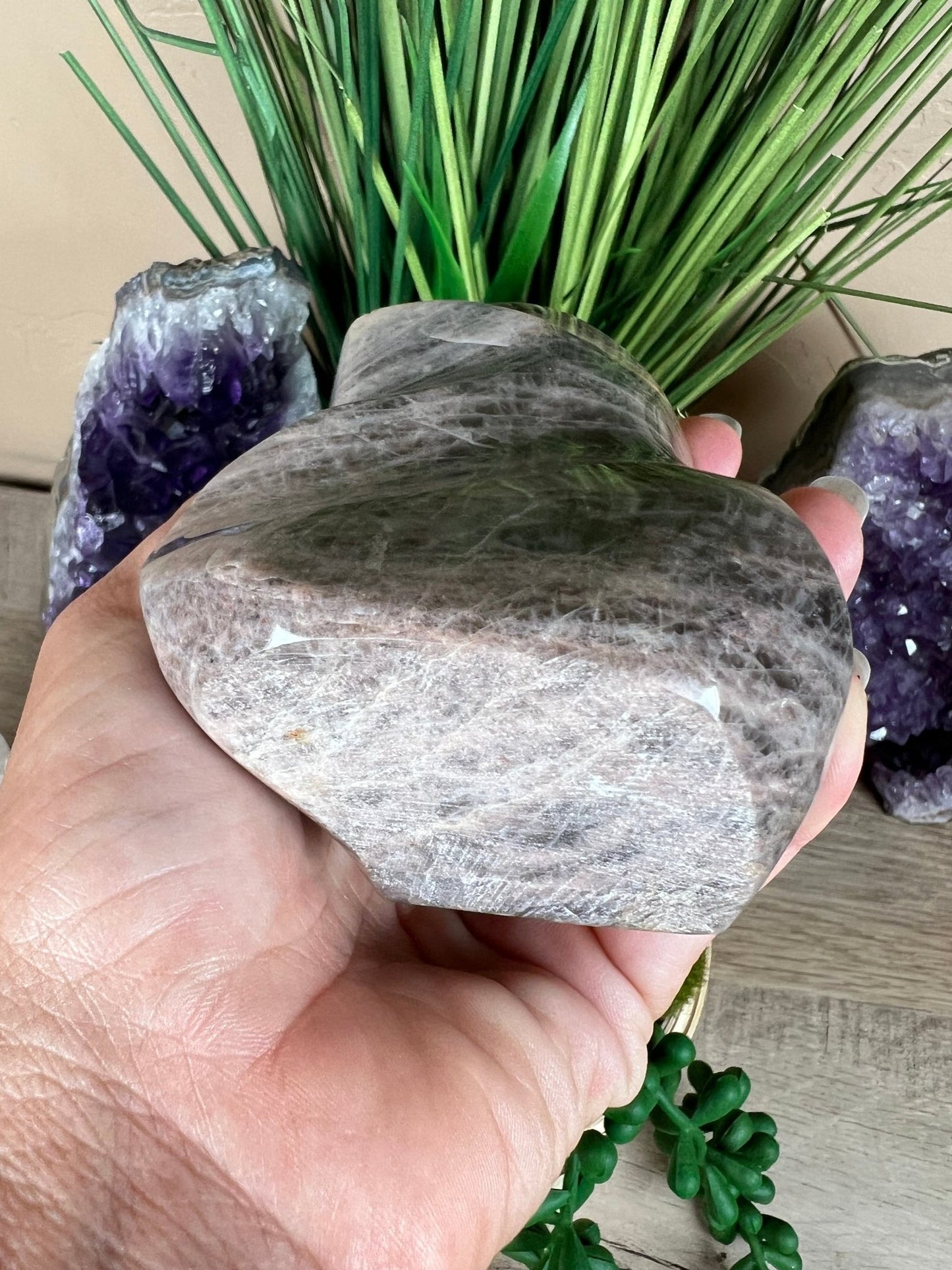 Black Moonstone Flame 128mm/5in - Purple Door Alchemy