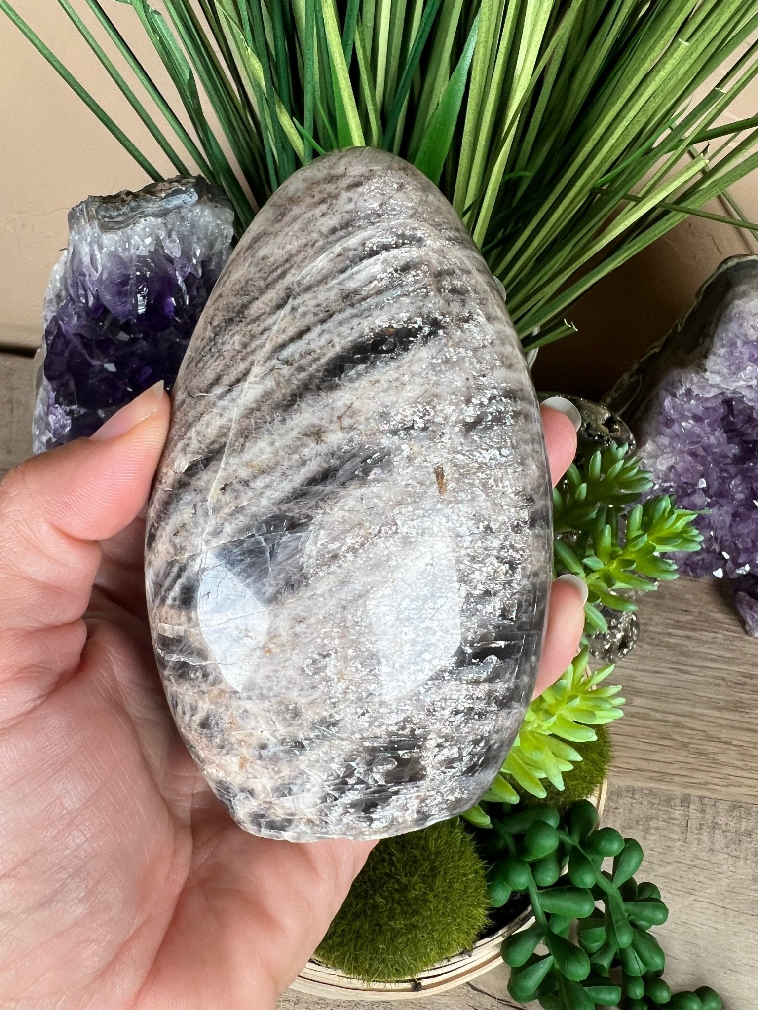 Black Moonstone Freeform 4.5 inch - Purple Door Alchemy