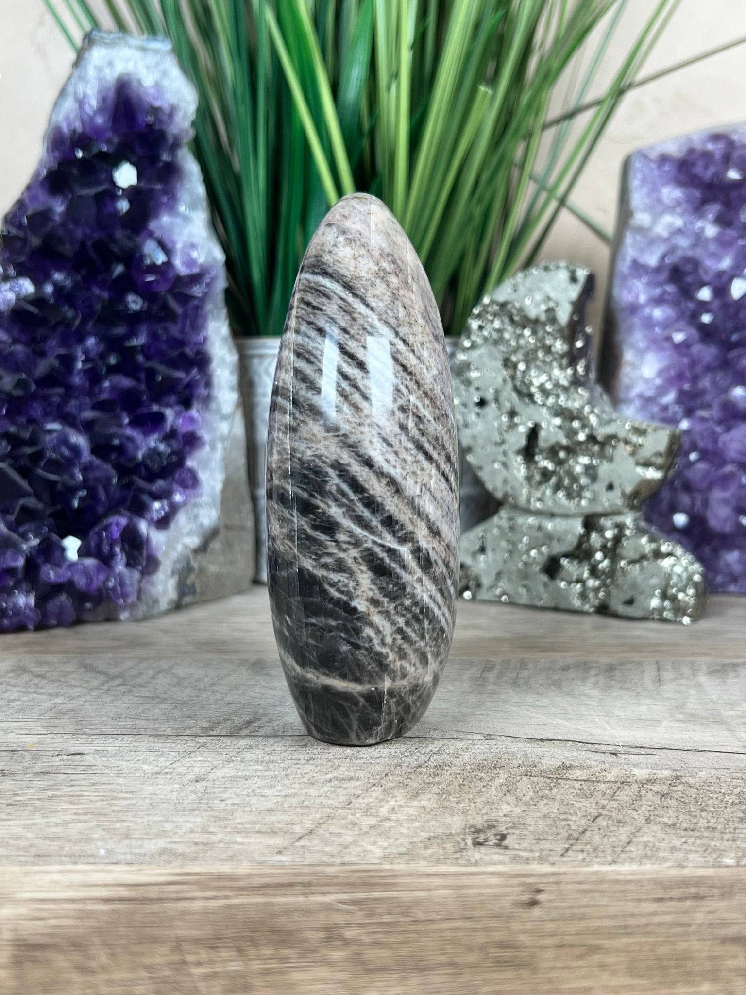 Black Moonstone Freeform 4.5 inch - Purple Door Alchemy