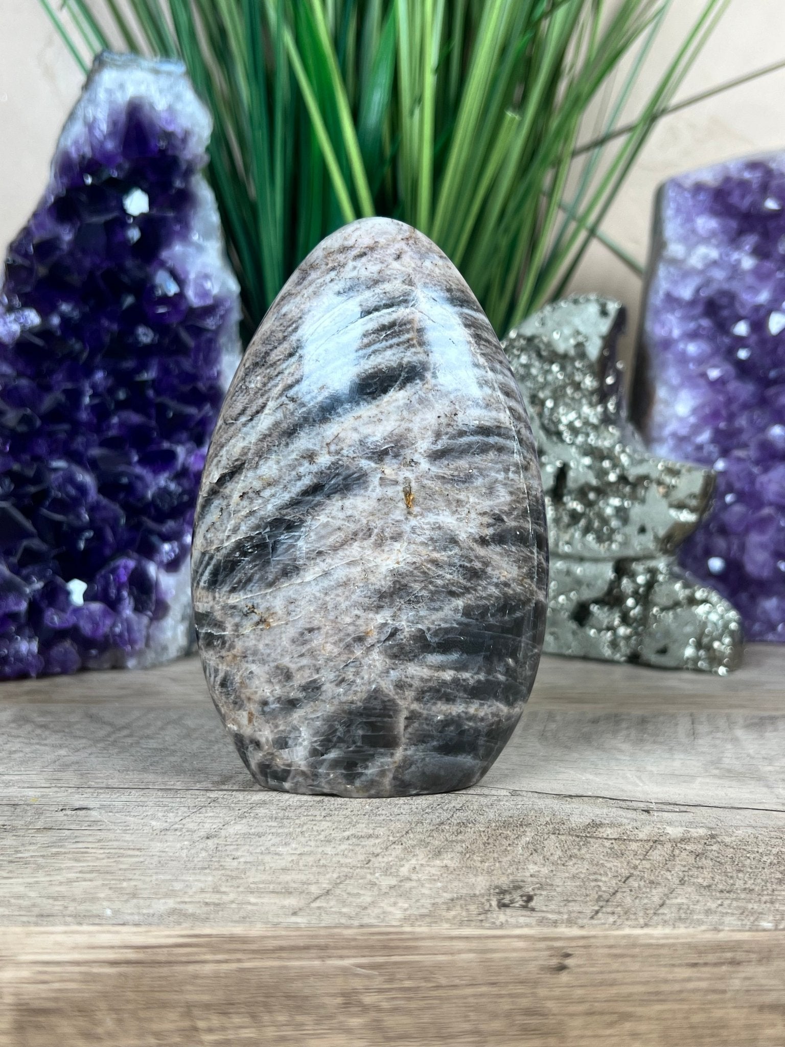 Black Moonstone Freeform 4.5 inch - Purple Door Alchemy