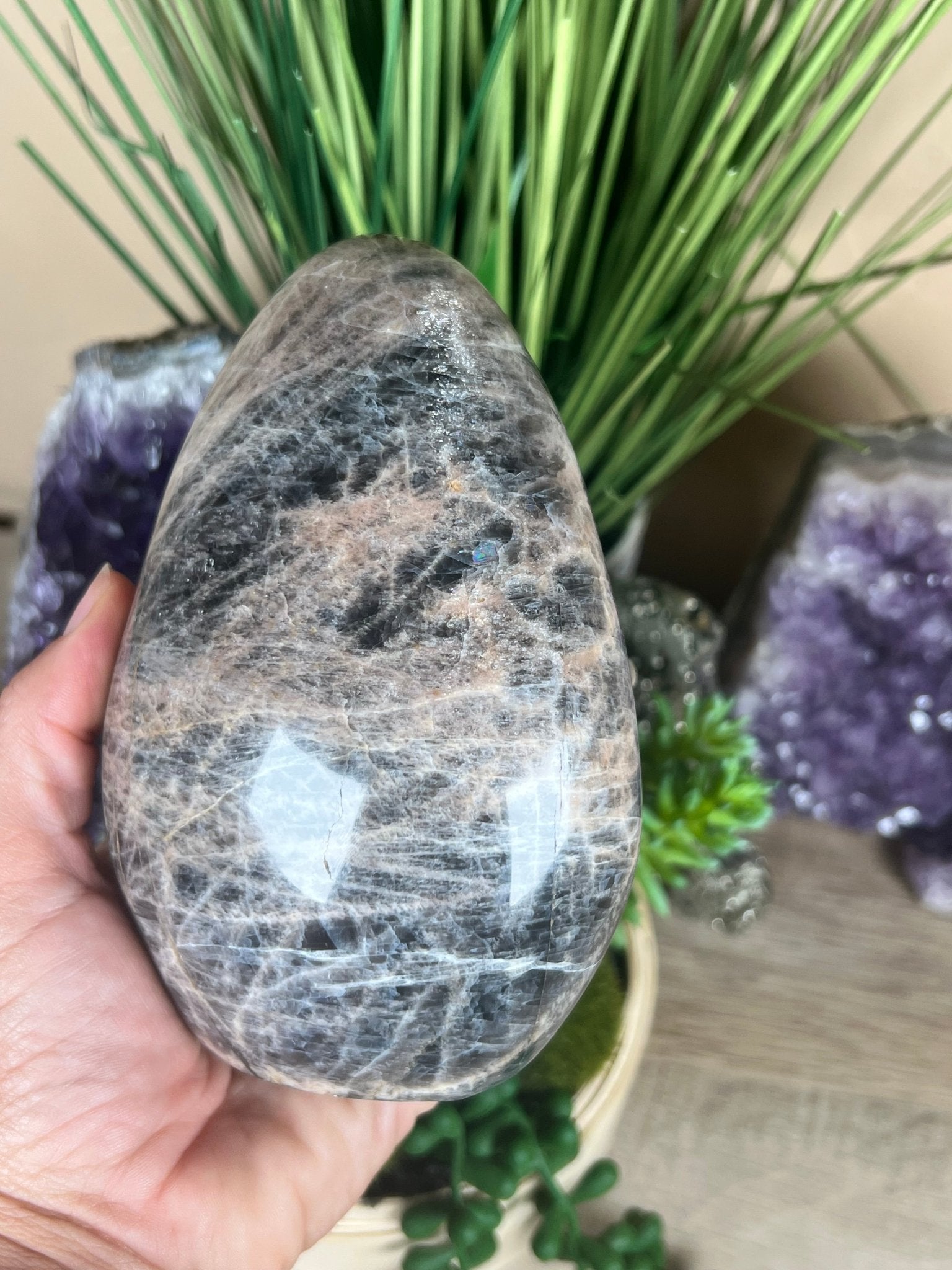 Black Moonstone Freeform 5.3 Inch - Purple Door Alchemy